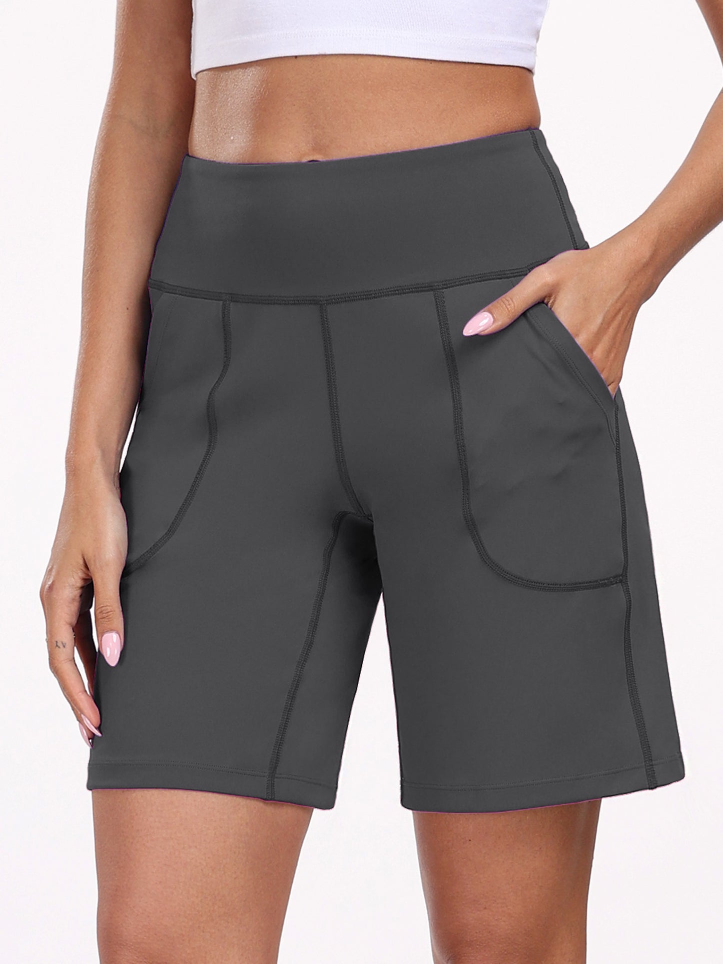 NELEUS Womens Workout Shorts Wide Leg Athletic Yoga Shorts High Waisted Short with Pockets