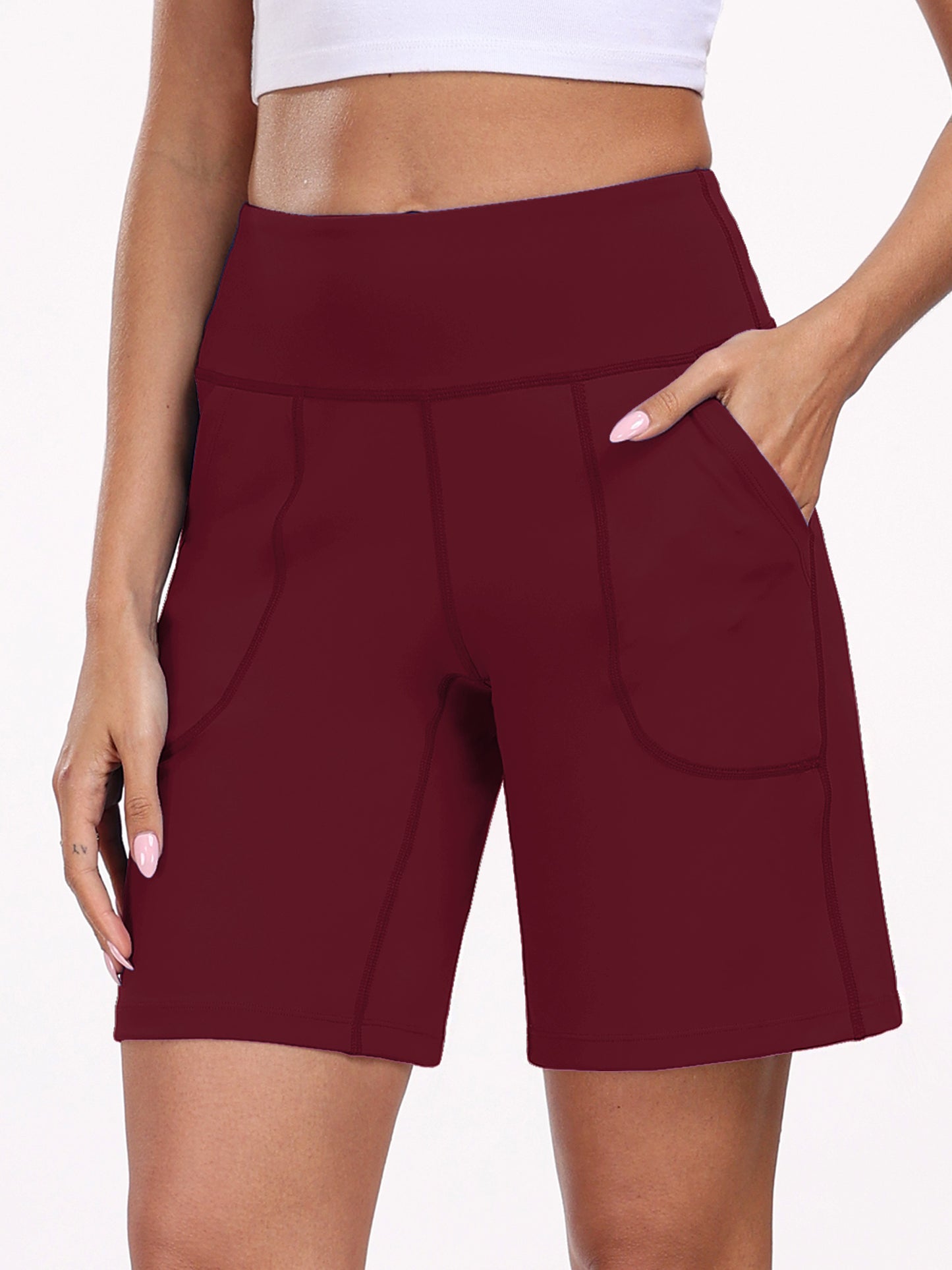 NELEUS Womens Workout Shorts Wide Leg Athletic Yoga Shorts High Waisted Short with Pockets