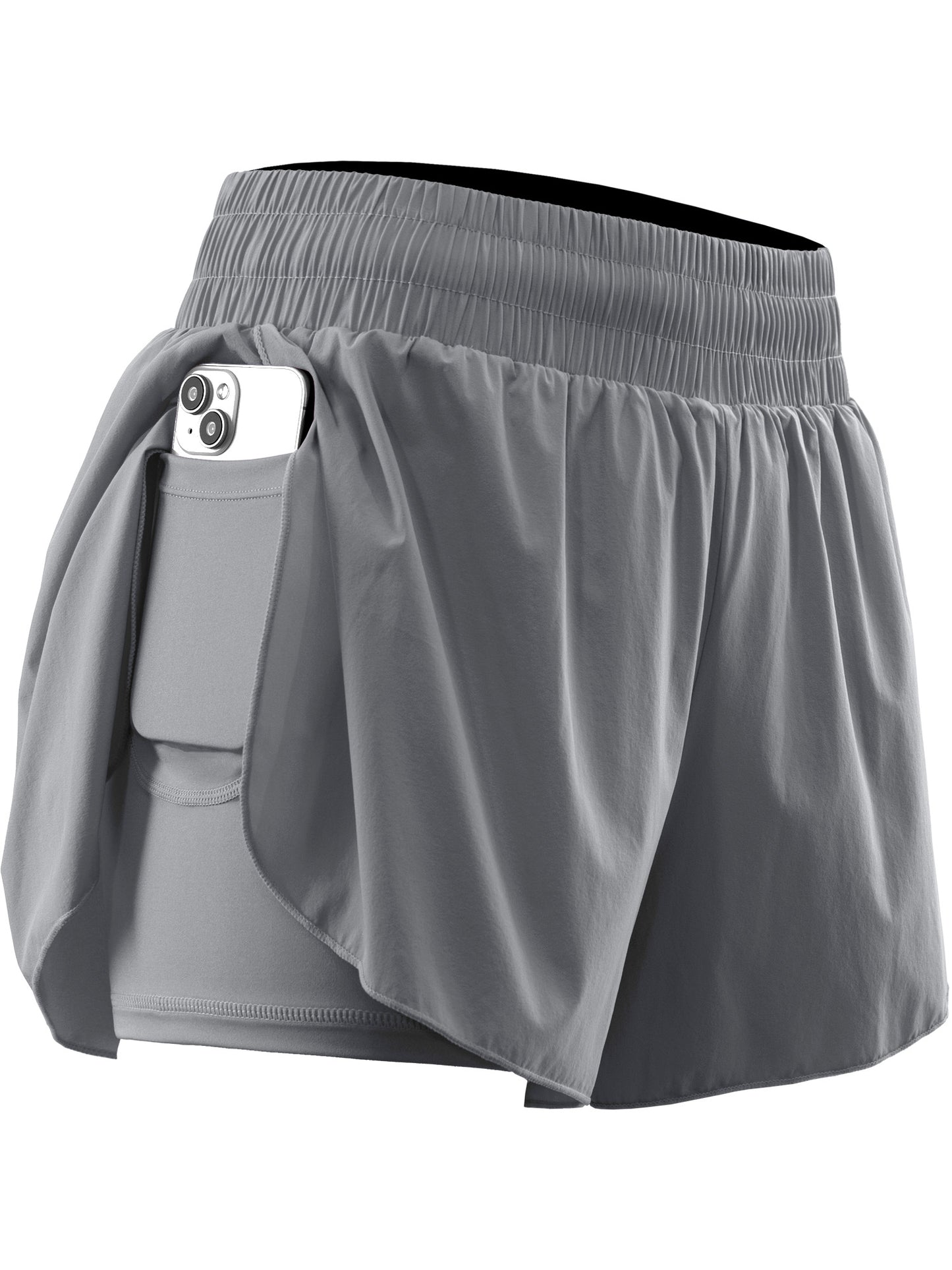 NELEUS Womens 2 in 1 Workout Yoga Shorts for Athletic Gym Running Casual Summer Short with Pocket