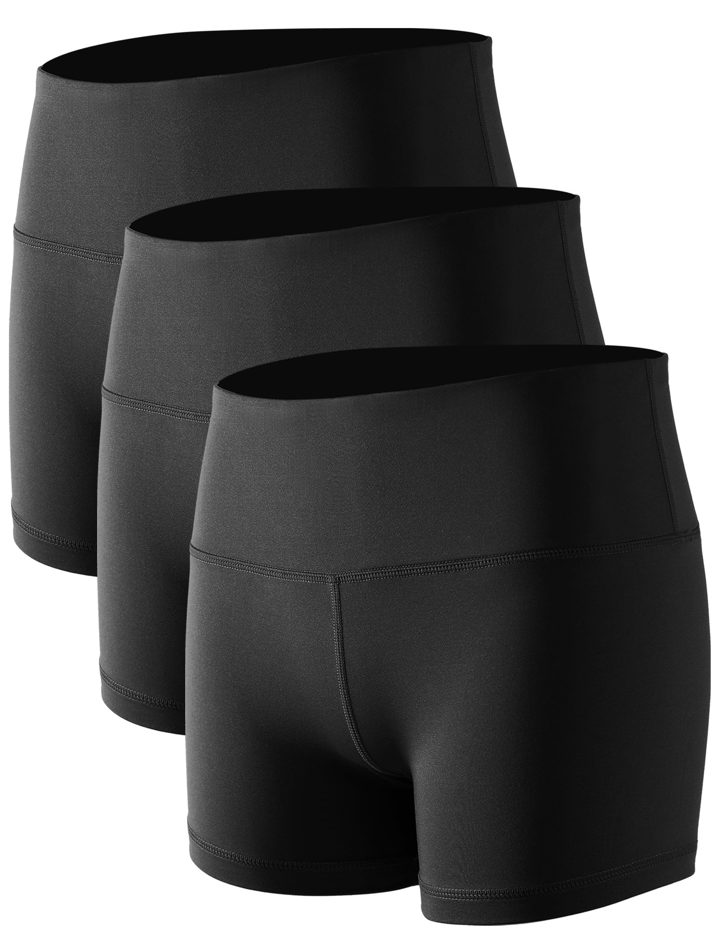 NELEUS Womens 3" High Waist Athletic Running Stretch Shorts with Inner Waistband Pocket 3 Pack