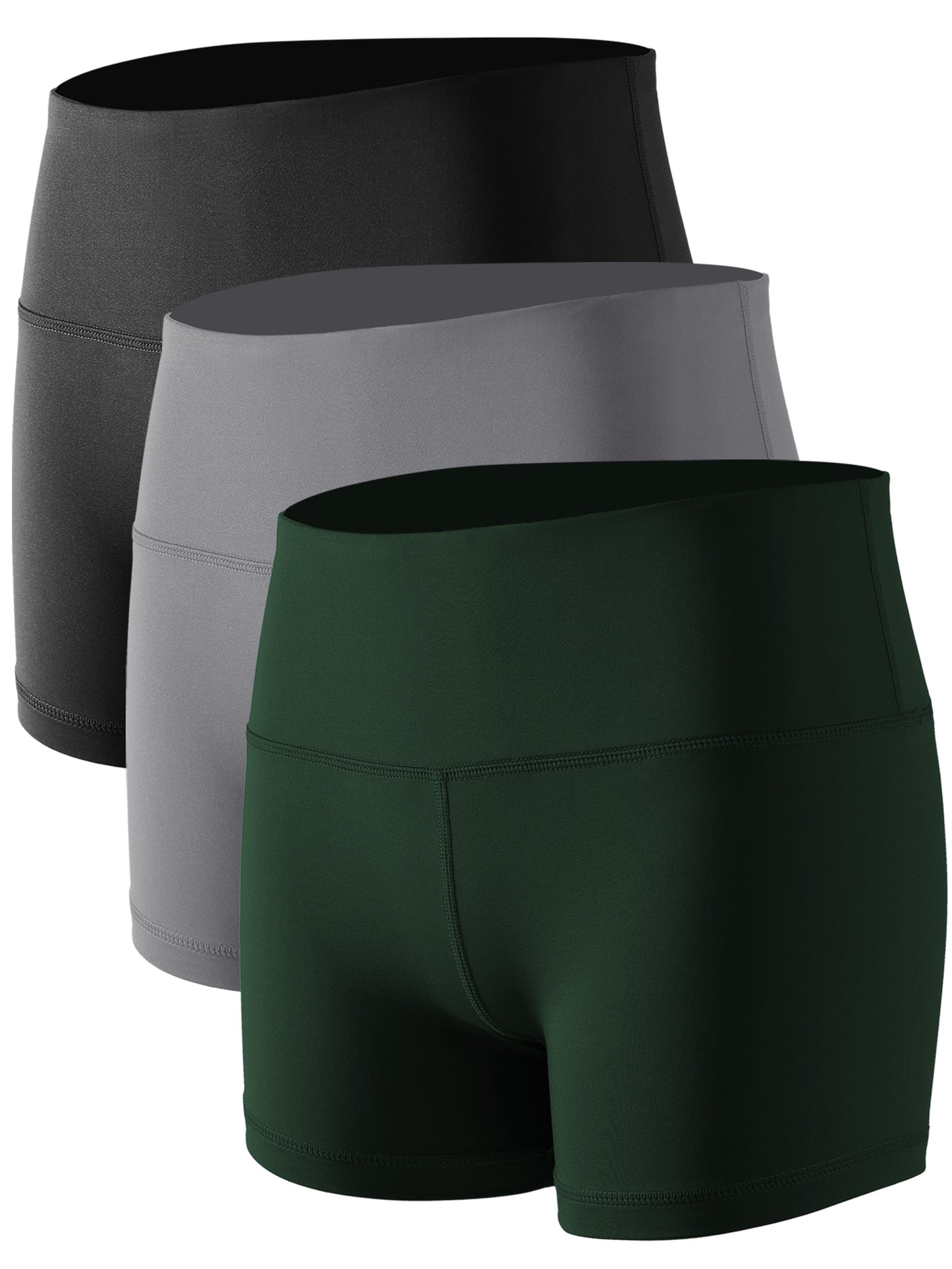 NELEUS Womens 3" High Waist Athletic Running Stretch Shorts with Inner Waistband Pocket 3 Pack