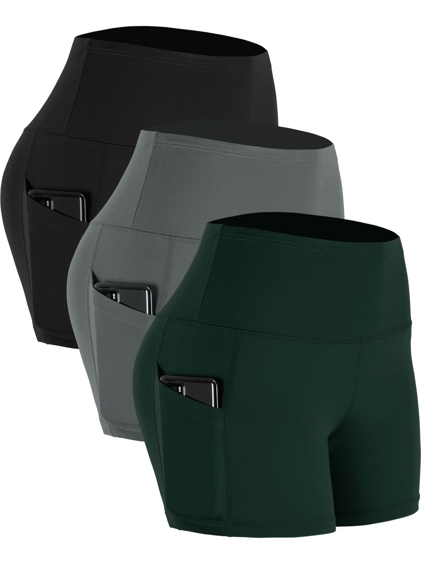 NELEUS Womens 4" High Waist Athletic Running Shorts for Yoga with Pockets
