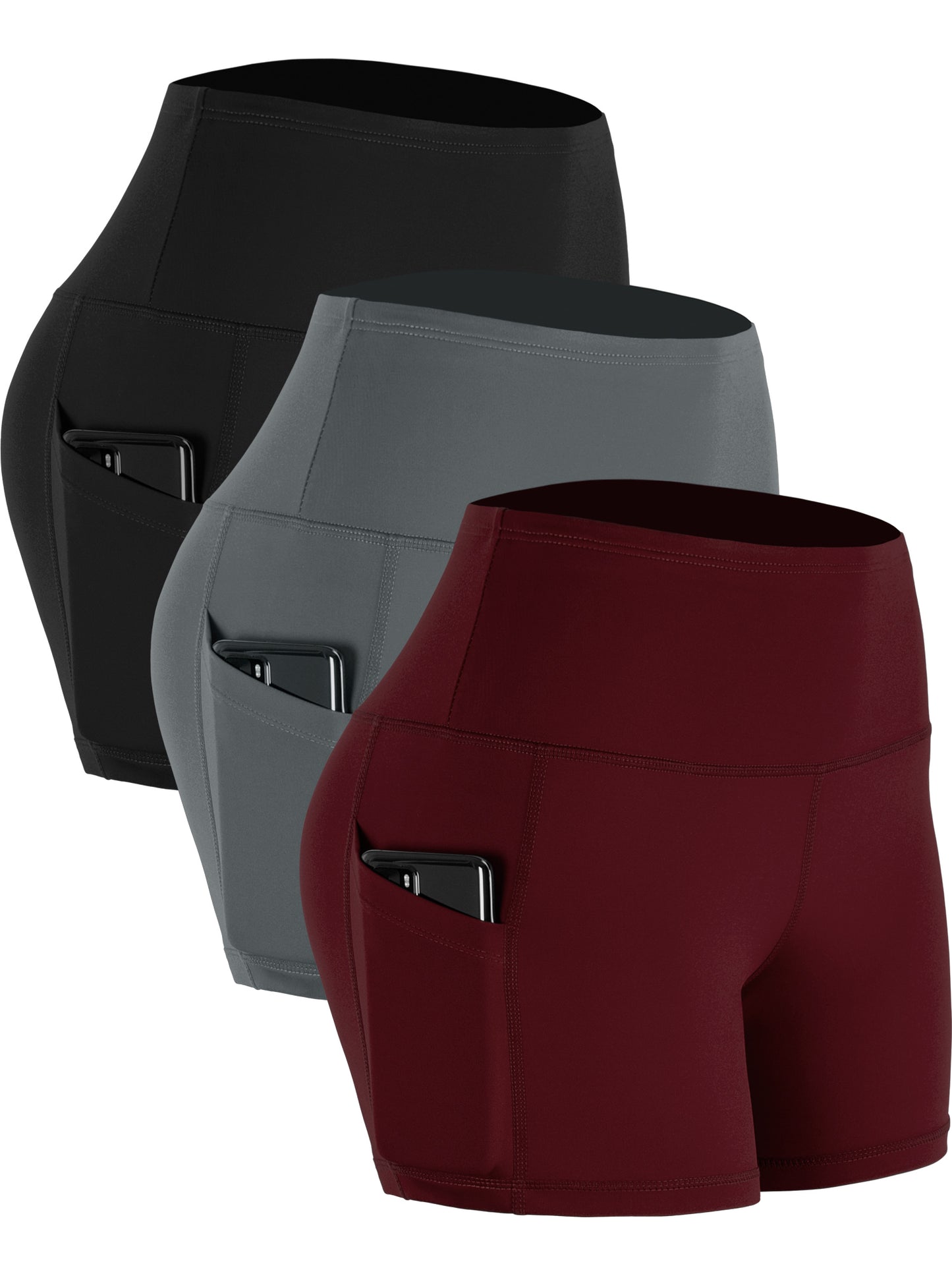 NELEUS Womens 4" High Waist Athletic Running Shorts for Yoga with Pockets
