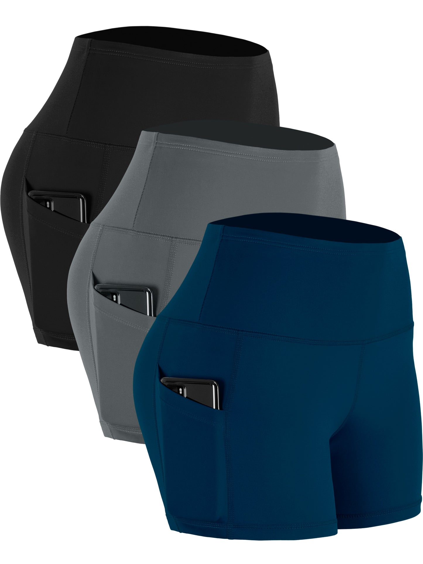 NELEUS Womens 4" High Waist Athletic Running Shorts for Yoga with Pockets