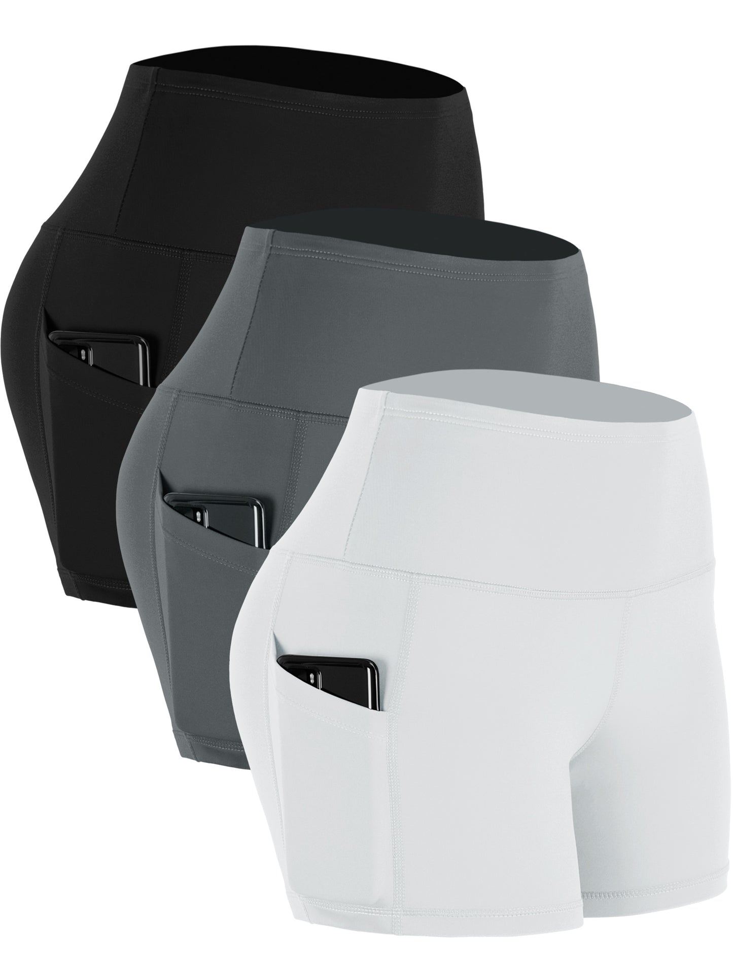 NELEUS Womens 4" High Waist Athletic Running Shorts for Yoga with Pockets
