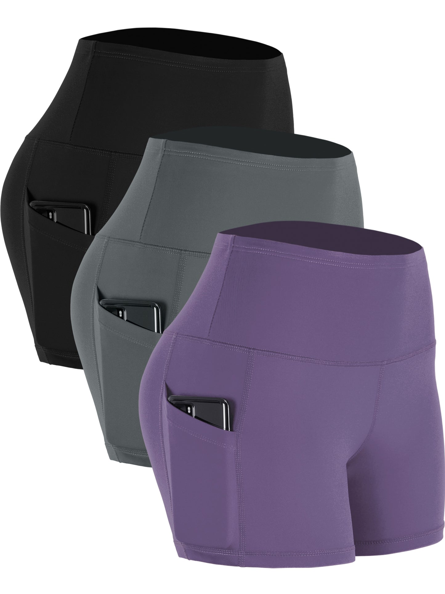 NELEUS Womens 4" High Waist Athletic Running Shorts for Yoga with Pockets