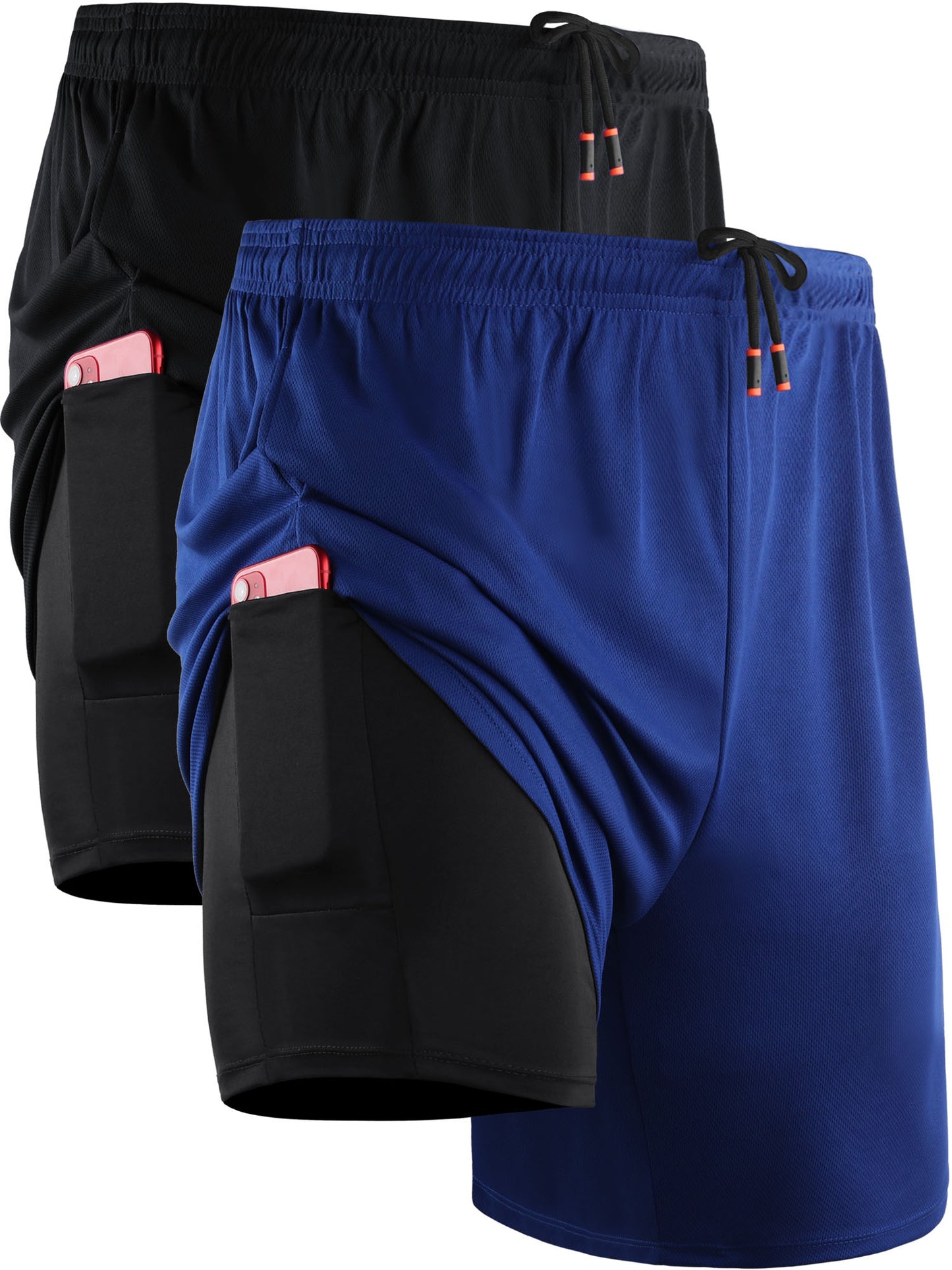 NELEUS Mens 2 in 1 Dry Fit Workout Shorts with Liner and Pockets