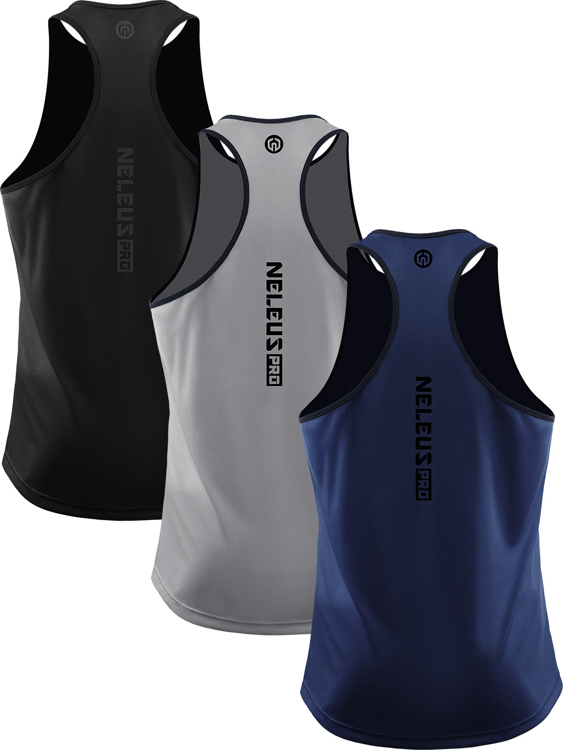 NELEUS Mens Running Tank Top Dry Fit Y-Back Athletic Workout Tank Tops 3 Pack