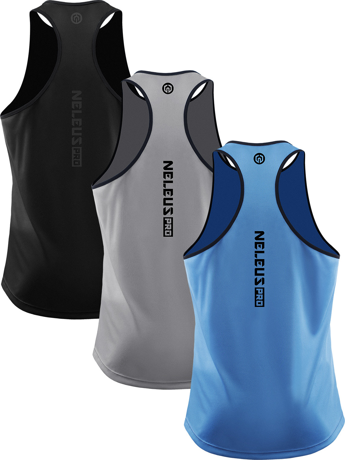 NELEUS Mens Running Tank Top Dry Fit Y-Back Athletic Workout Tank Tops 3 Pack