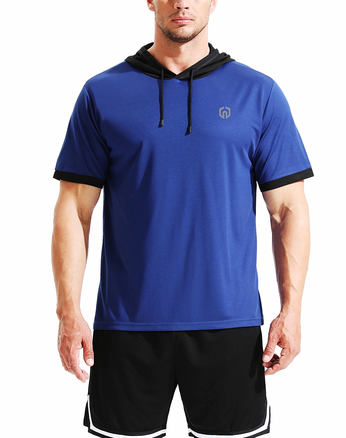 NELEUS Men's Running Shirt Workout Athletic Shirts with Hoodie Pack of 3