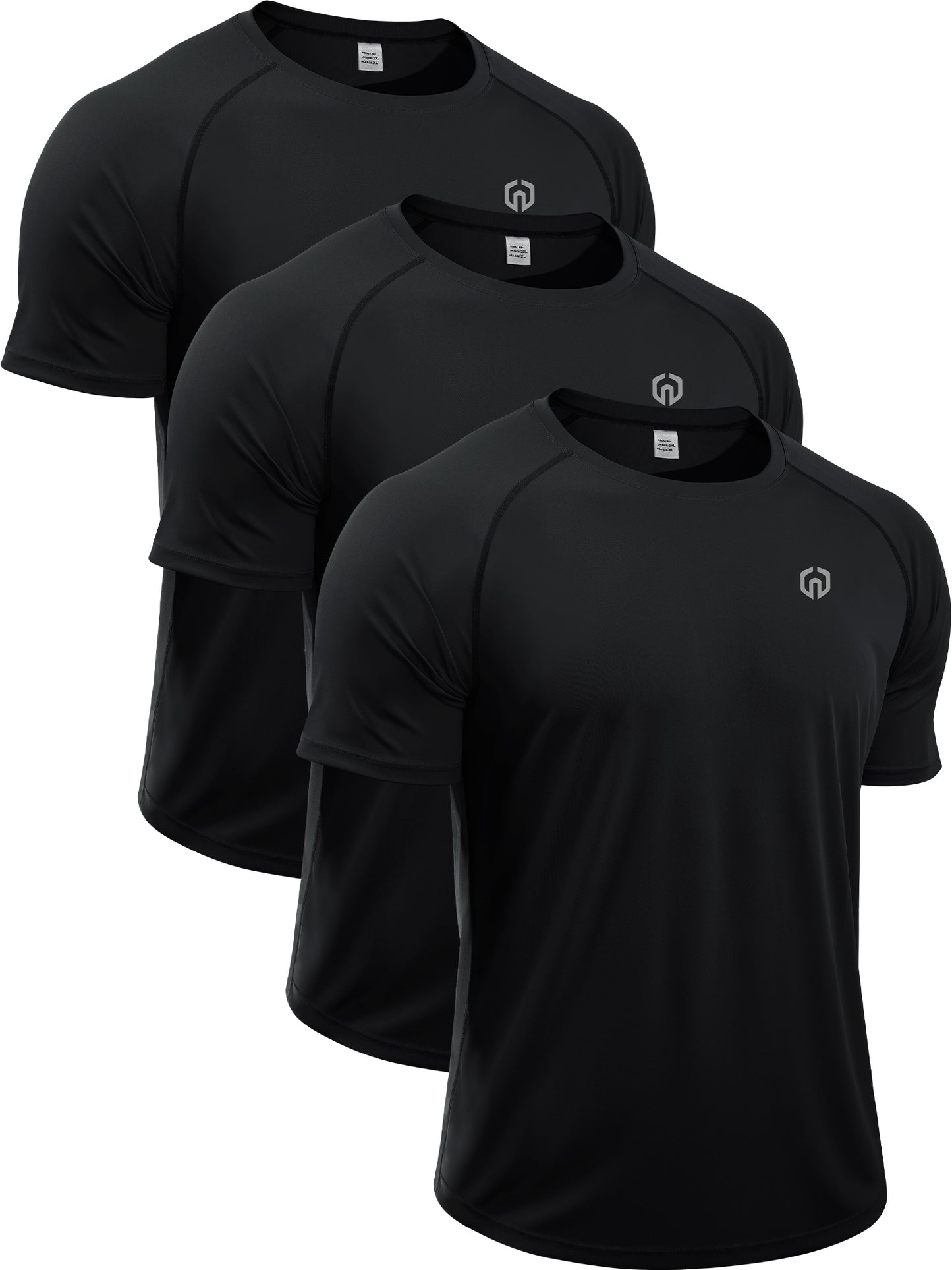 NELEUS Mens UPF 50+ Shirt SPF Sun Protection Quick Dry Short Sleeve Shirt 3 Pack