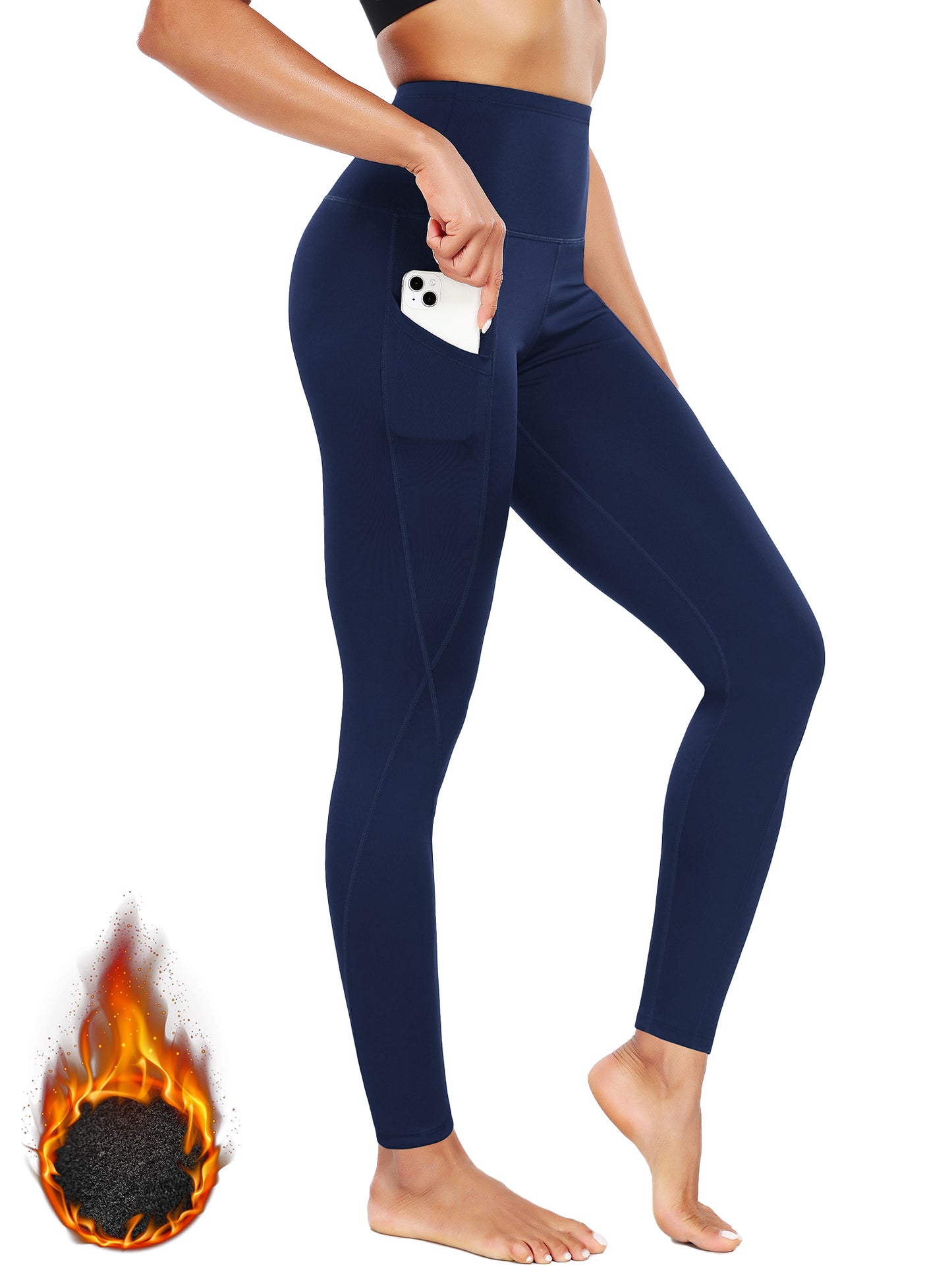 NELEUS Womens Fleece Lined Leggings for Winter Warm High Waist Tummy Control Athletic Yoga Pants with Pockets