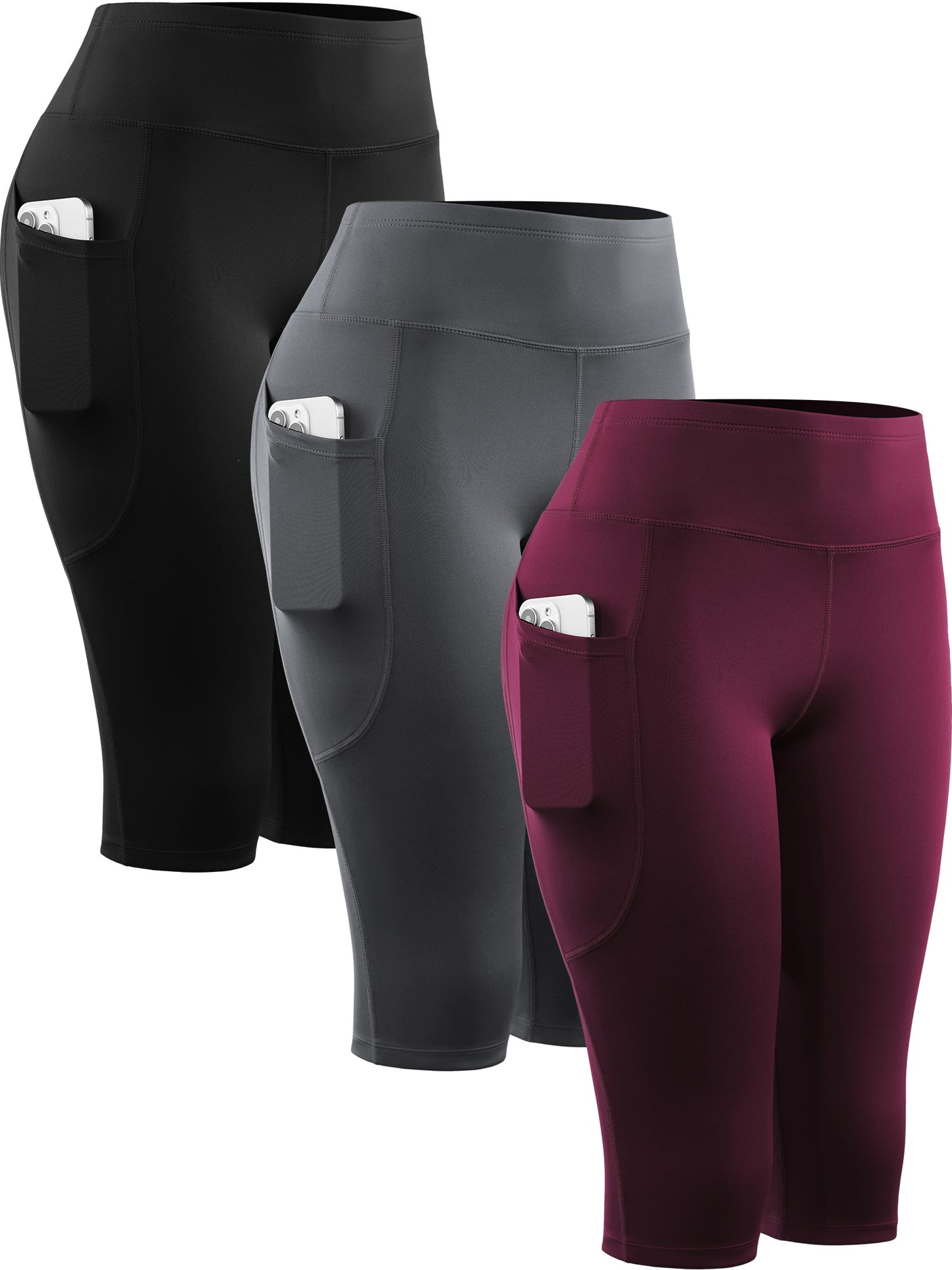 NELEUS Womens Workout Shorts for Yoga Biker High Waist Compression Tummy Control with Pockets