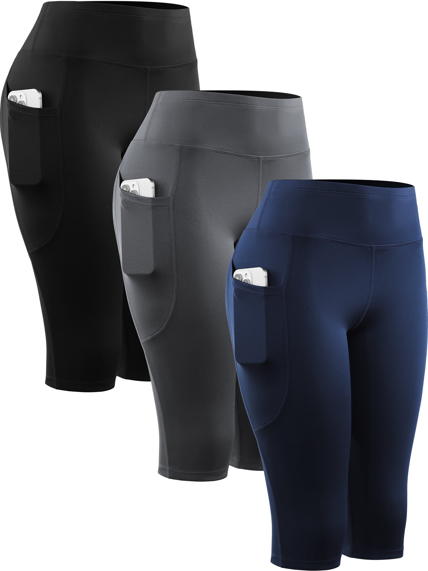 NELEUS Womens Workout Shorts for Yoga Biker High Waist Compression Tummy Control with Pockets
