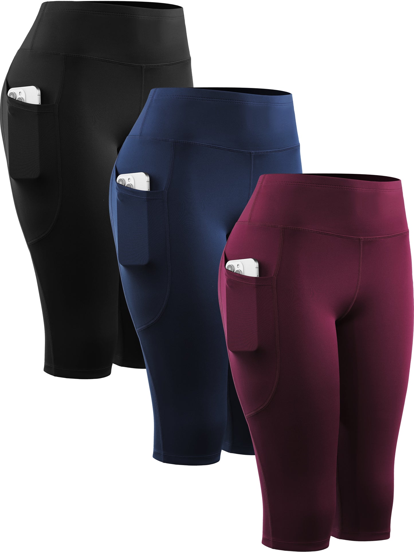 NELEUS Womens Workout Shorts for Yoga Biker High Waist Compression Tummy Control with Pockets