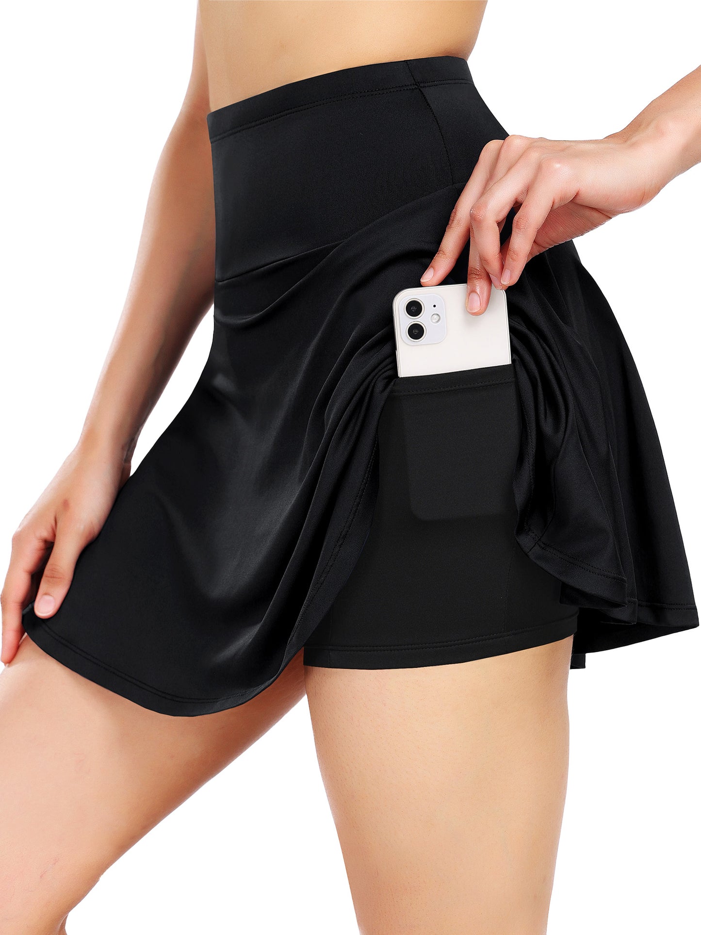 NELEUS Womens 2 in 1 Tennis Skirts High Waisted Athletic Golf Skirt with Pockets