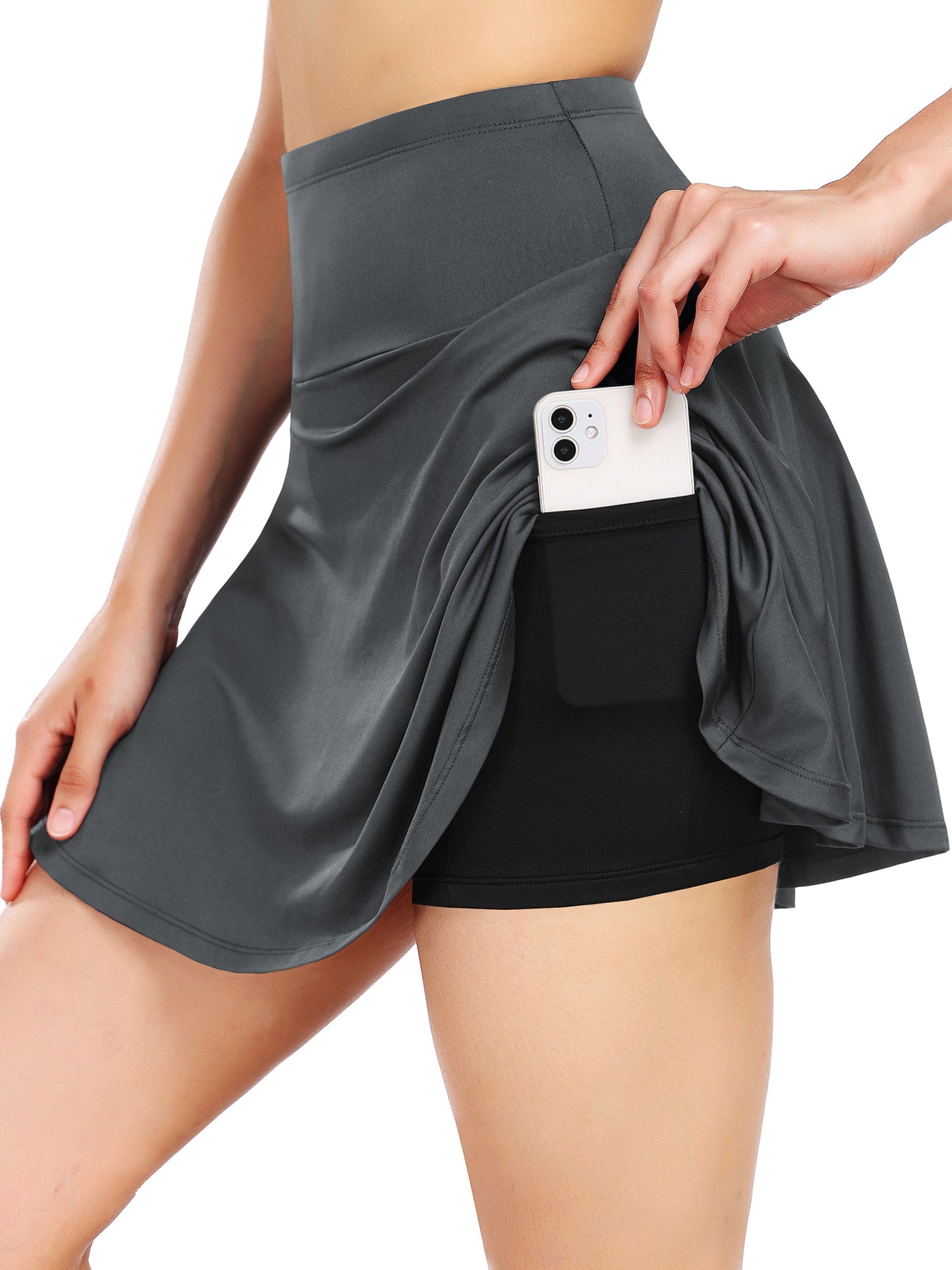 NELEUS Womens 2 in 1 Tennis Skirts High Waisted Athletic Golf Skirt with Pockets