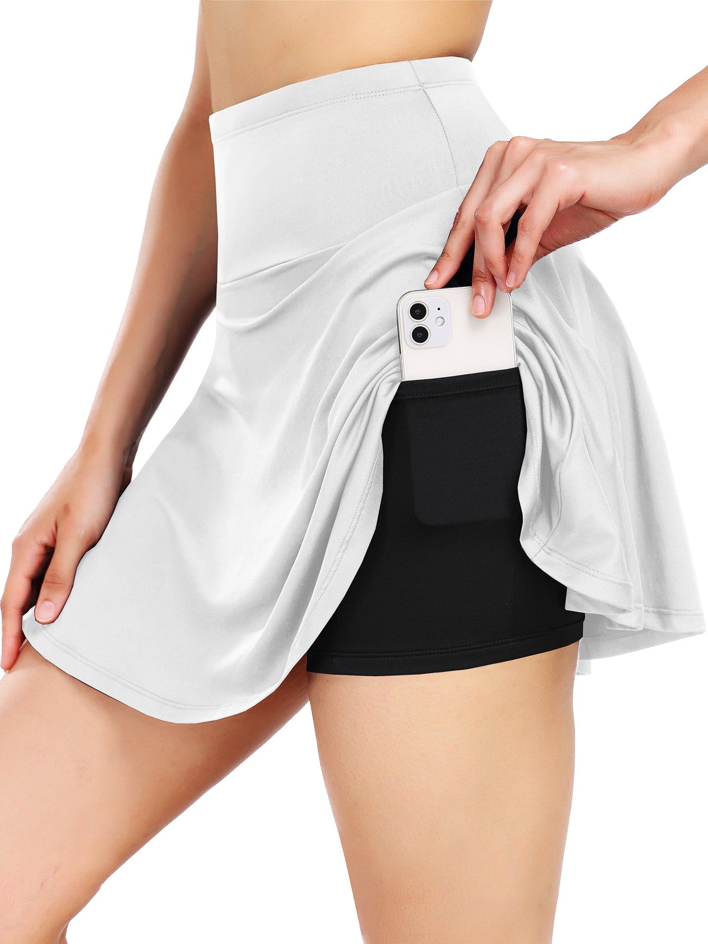 NELEUS Womens 2 in 1 Tennis Skirts High Waisted Athletic Golf Skirt with Pockets