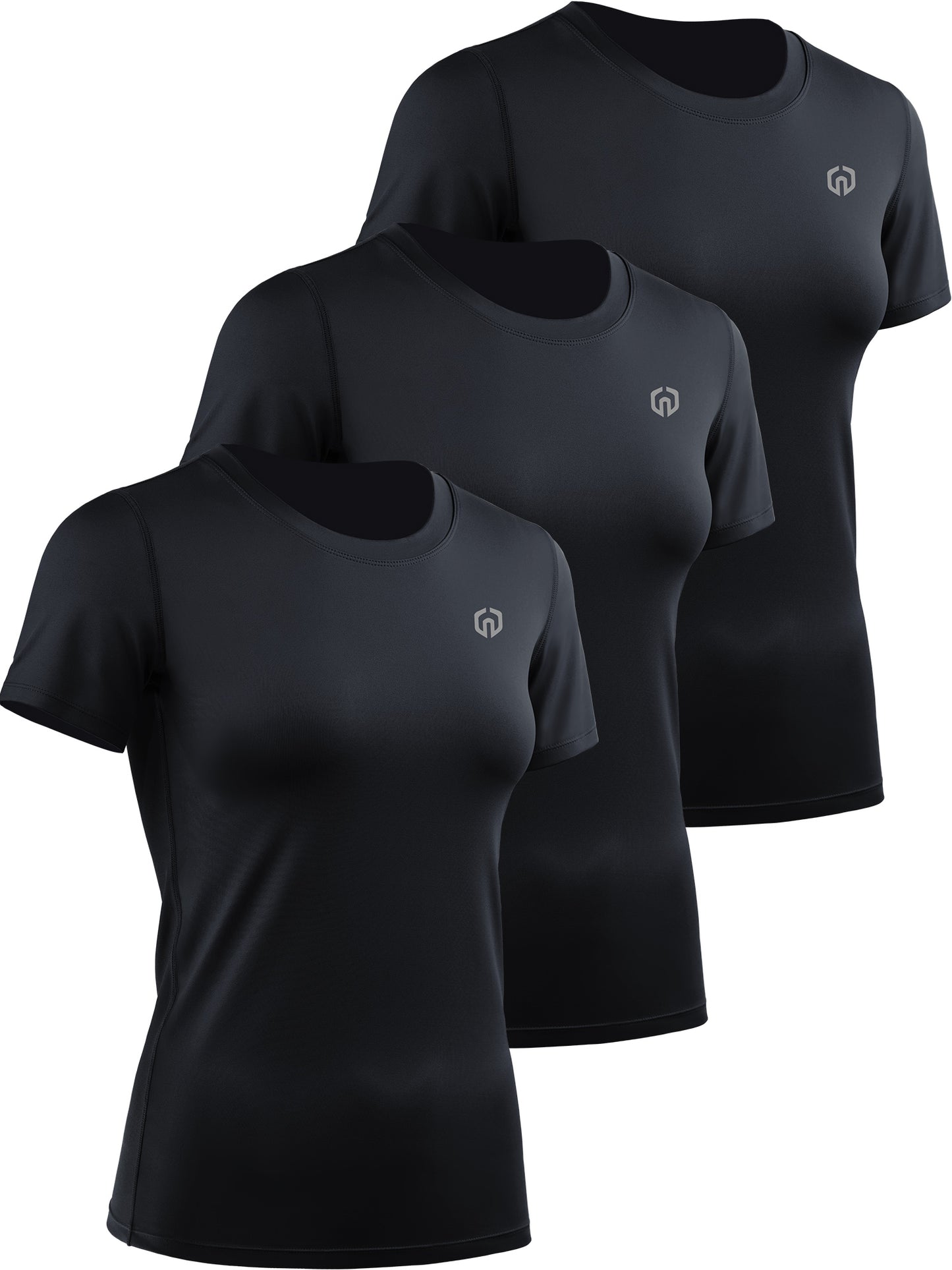 NELEUS Women's Workout Athletic Shirt Yoga Quick Dry Slim Fitting Tops Short Sleeves