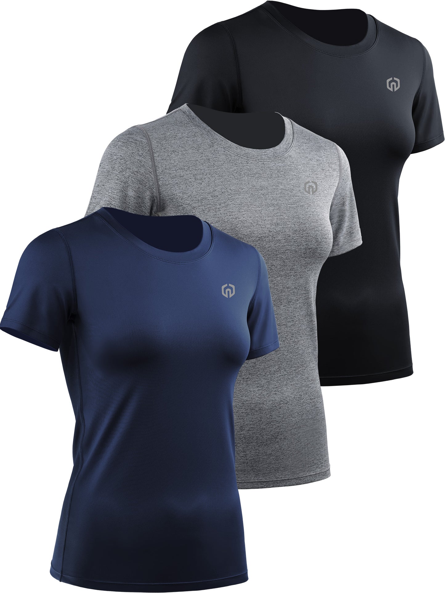NELEUS Women's Workout Athletic Shirt Yoga Quick Dry Slim Fitting Tops Short Sleeves