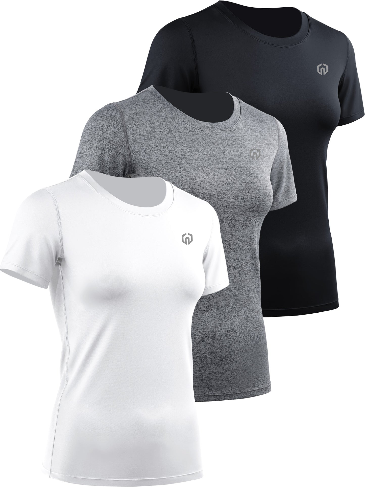 NELEUS Women's Workout Athletic Shirt Yoga Quick Dry Slim Fitting Tops Short Sleeves