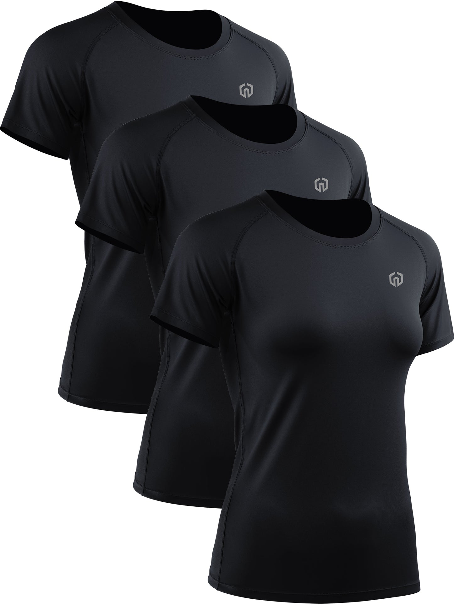 NELEUS Women's Quick Dry Workout Athletic Shirt Yoga Tops Raglan Short Sleeves Slim Fitting