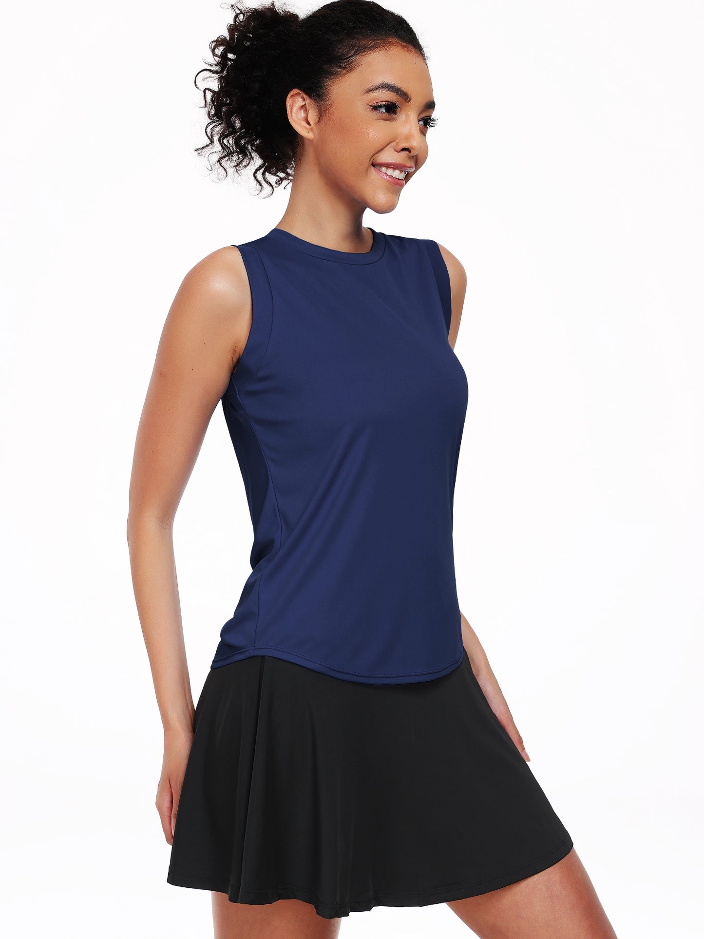 NELEUS Womens Workout Tank Tops UPF50+ Loose Fit High Neck for Athletic Yoga Casual Tops