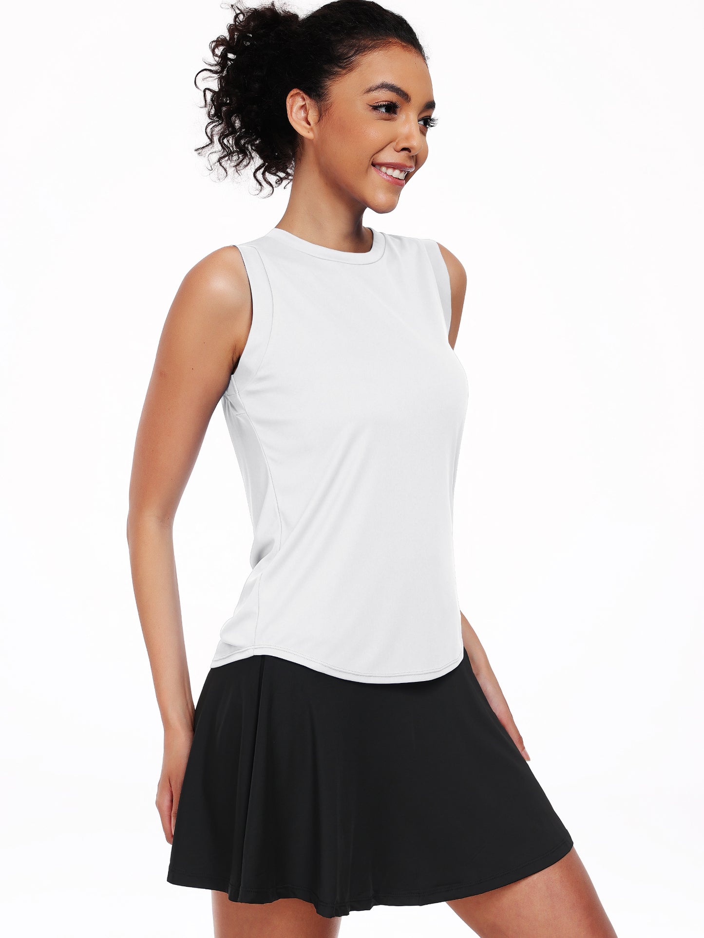 NELEUS Womens Workout Tank Tops UPF50+ Loose Fit High Neck for Athletic Yoga Casual Tops