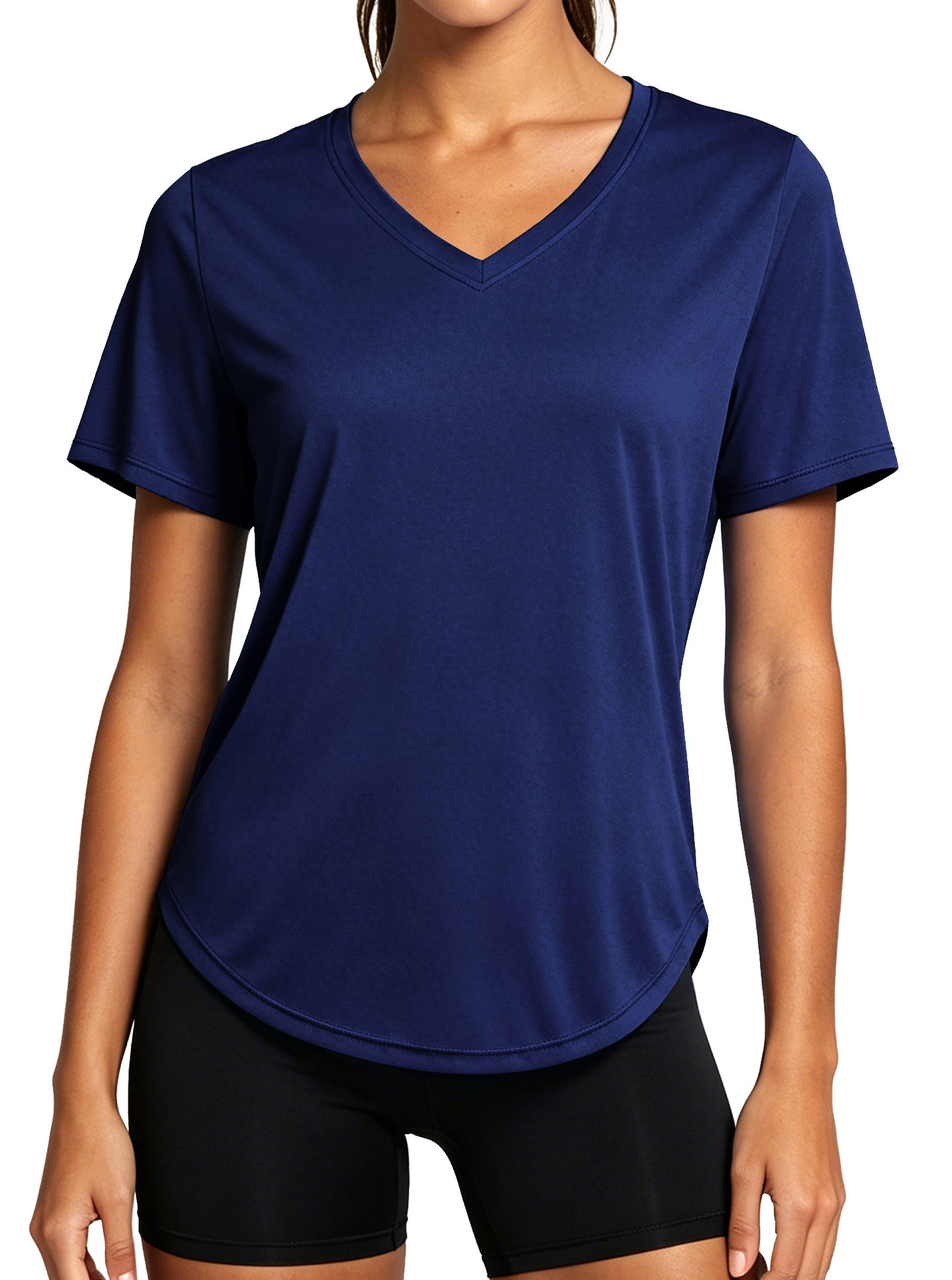 NELEUS Womens Workout Shirts V-Neck Short Sleeve Tops UPF 50+ Sun Shirt Moisture Wicking Loose Fit Top for Athletic