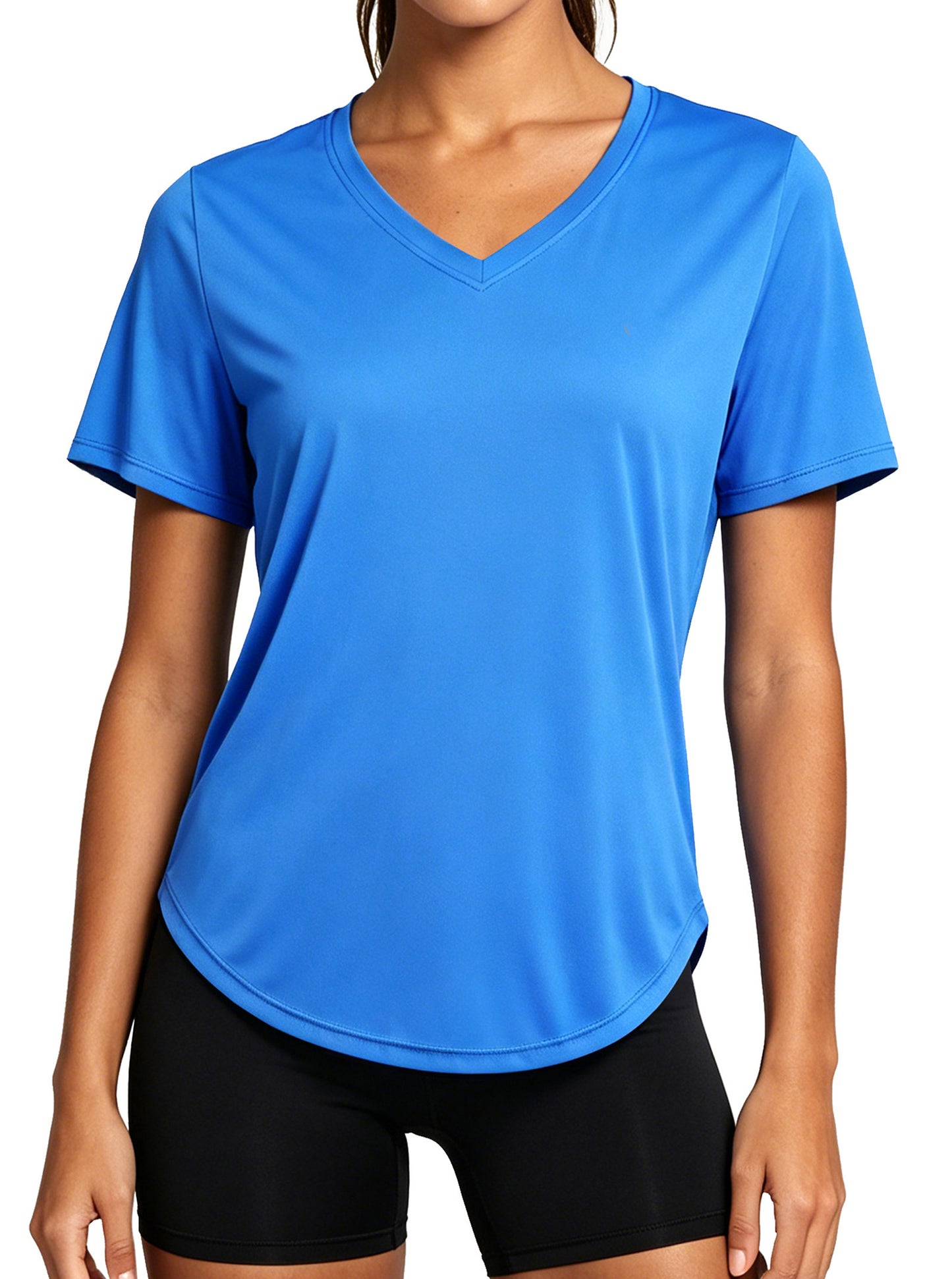 NELEUS Womens Workout Shirts V-Neck Short Sleeve Tops UPF 50+ Sun Shirt Moisture Wicking Loose Fit Top for Athletic