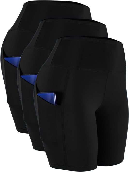 NELEUS Womens High Waist Yoga Shorts for Bike Running Two Side Pockets