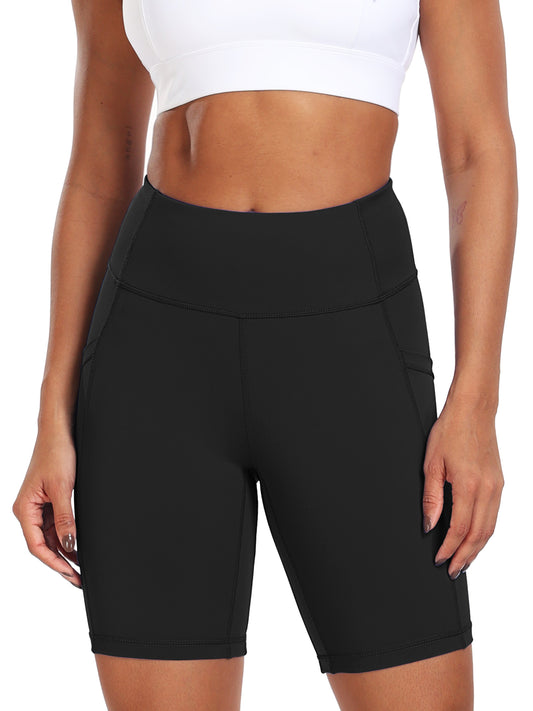 NELEUS Womens 8" High Waist Workout Biker Shorts Yoga Running Athletic Shorts with Pockets
