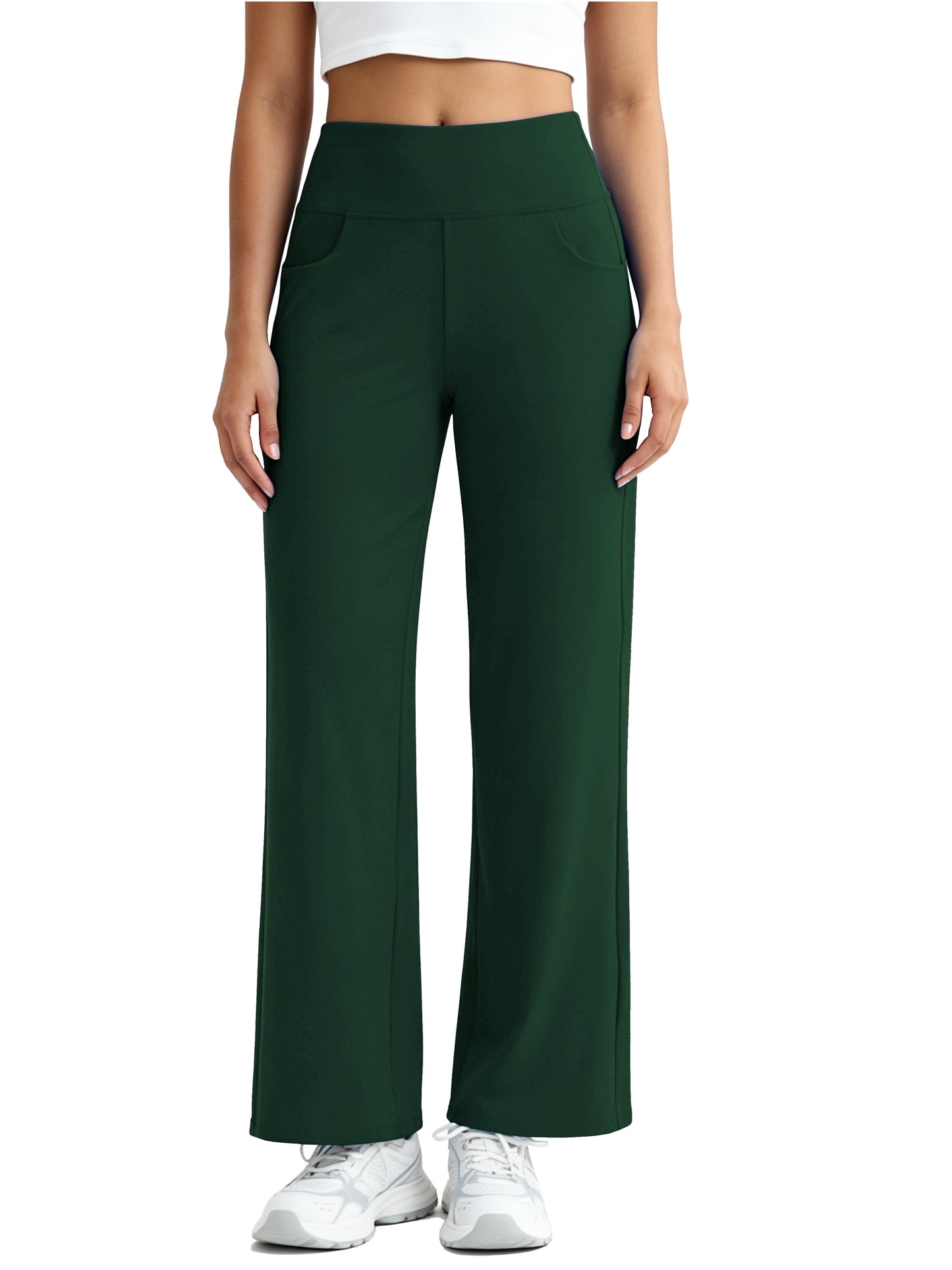 NELEUS Womens 29" Wide Leg Pants Athletic Yoga Stretch Loose Legging Casual Sweatpants with Pockets