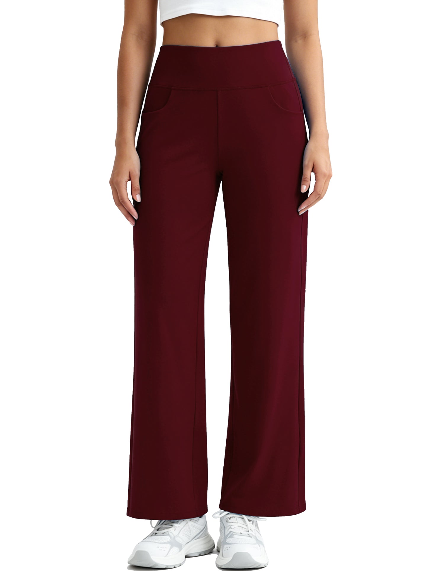 NELEUS Womens 29" Wide Leg Pants Athletic Yoga Stretch Loose Legging Casual Sweatpants with Pockets