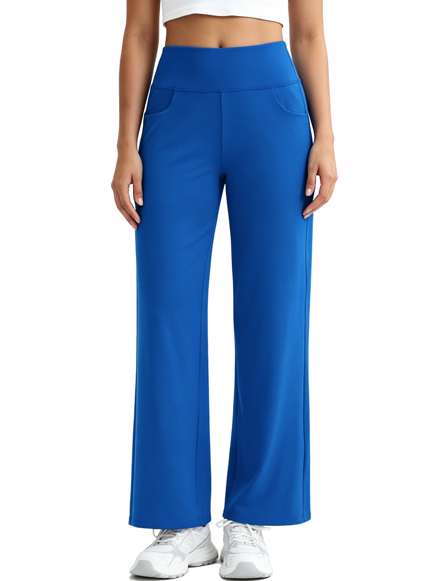 NELEUS Womens 29" Wide Leg Pants Athletic Yoga Stretch Loose Legging Casual Sweatpants with Pockets