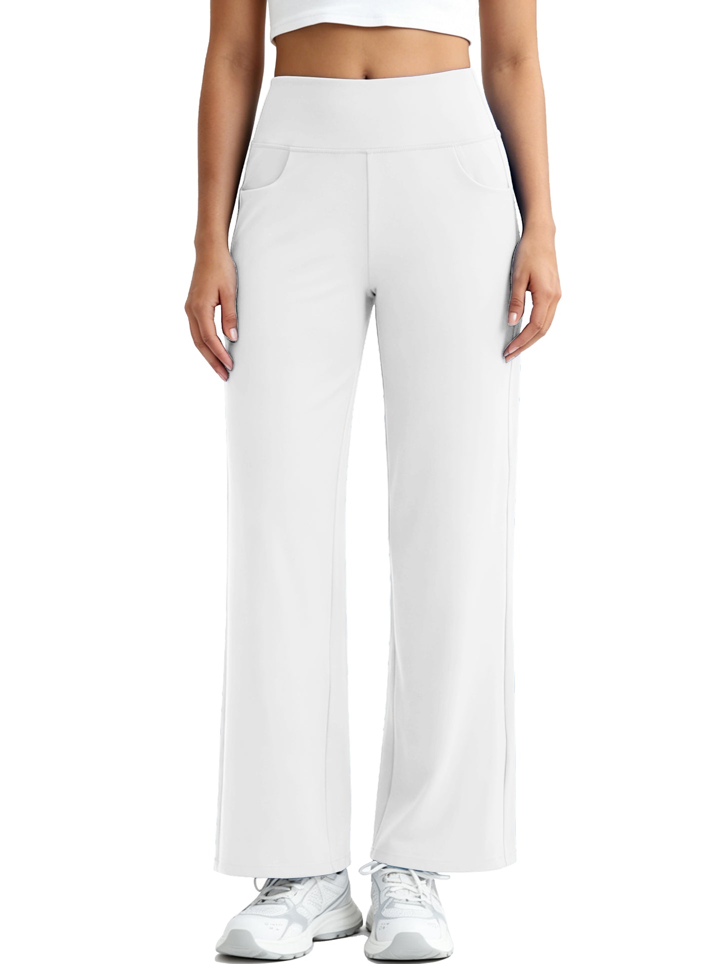 NELEUS Womens 29" Wide Leg Pants Athletic Yoga Stretch Loose Legging Casual Sweatpants with Pockets