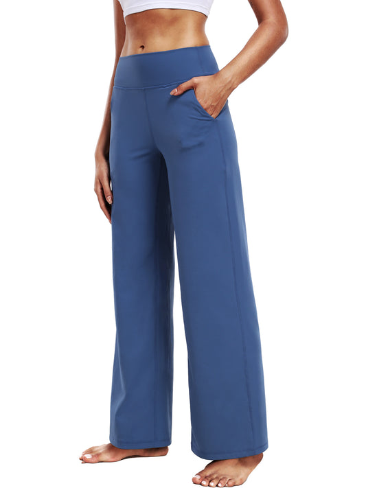 NELEUS ButterSoftFlex Womens Wide Leg Pants Athletic Yoga Legging Casual Sweatpants with Side Pockets