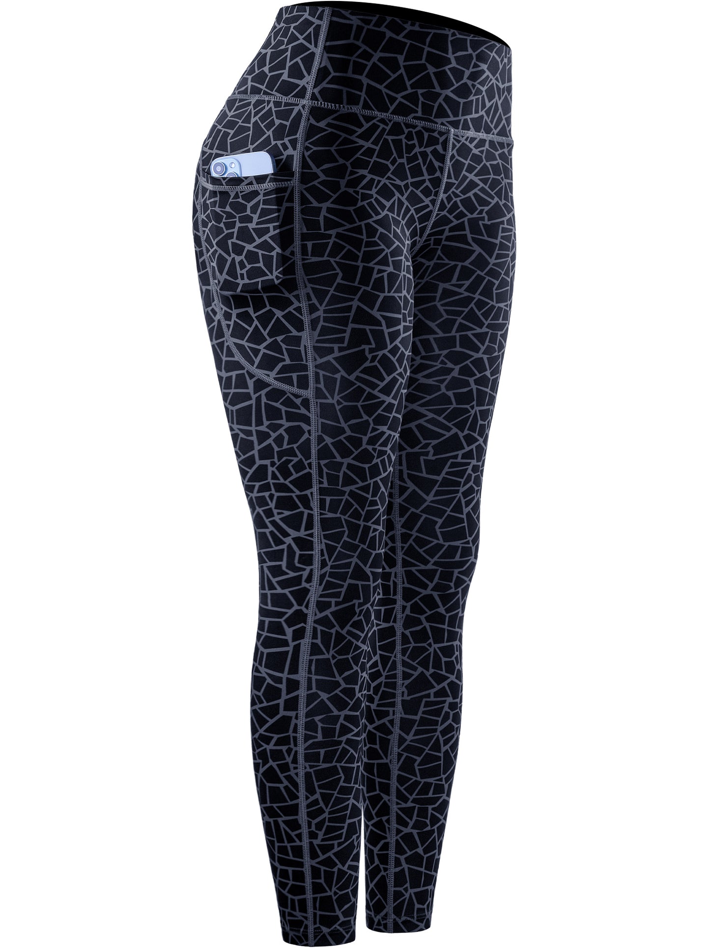NELEUS Womens Yoga Leggings for Workout High Waist Ankle Length Tie-Dye Printed with Two Pockets