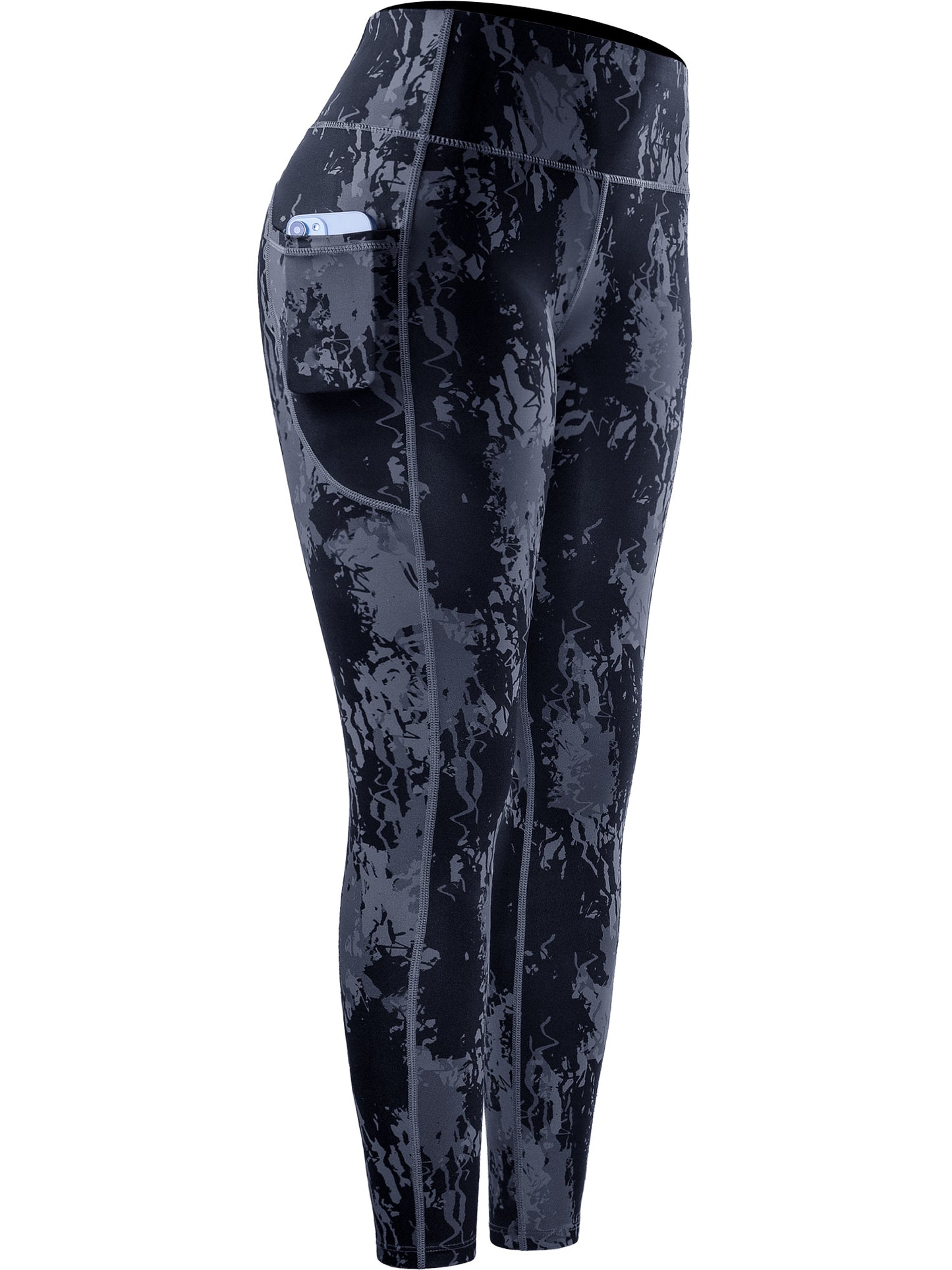 NELEUS Womens Yoga Leggings for Workout High Waist Ankle Length Tie-Dye Printed with Two Pockets