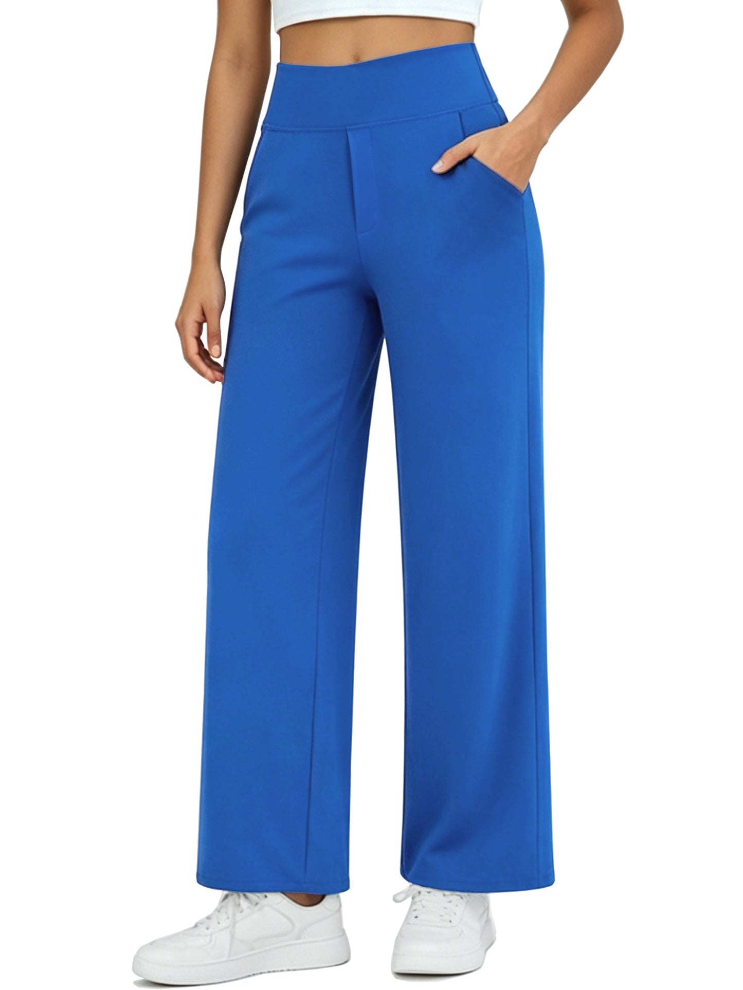 NELEUS Womens 27" Wide Leg Pants Athletic Yoga Leggings Casual Sweatpants Stretch Dress with Pockets