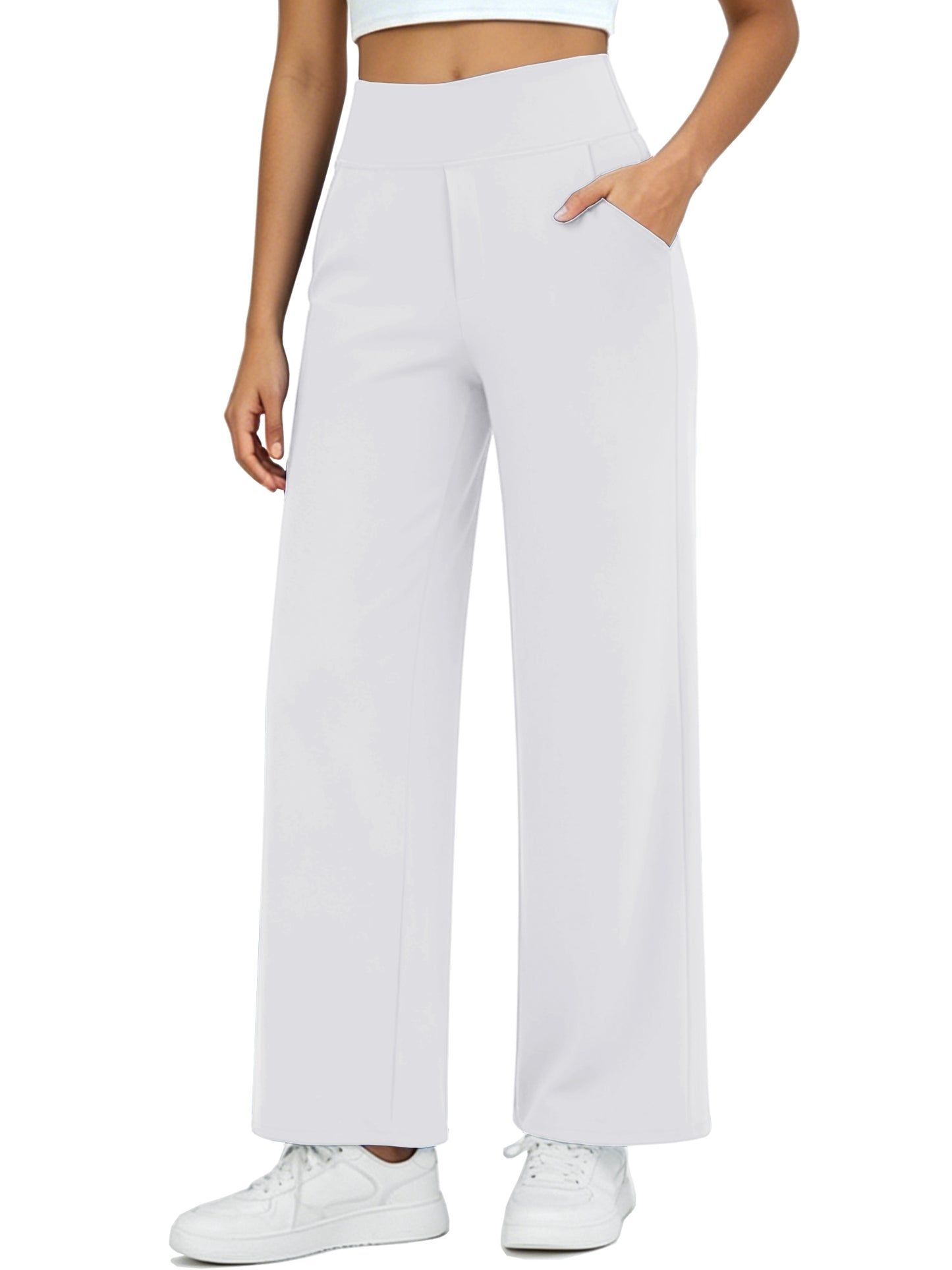 NELEUS Womens 27" Wide Leg Pants Athletic Yoga Leggings Casual Sweatpants Stretch Dress with Pockets