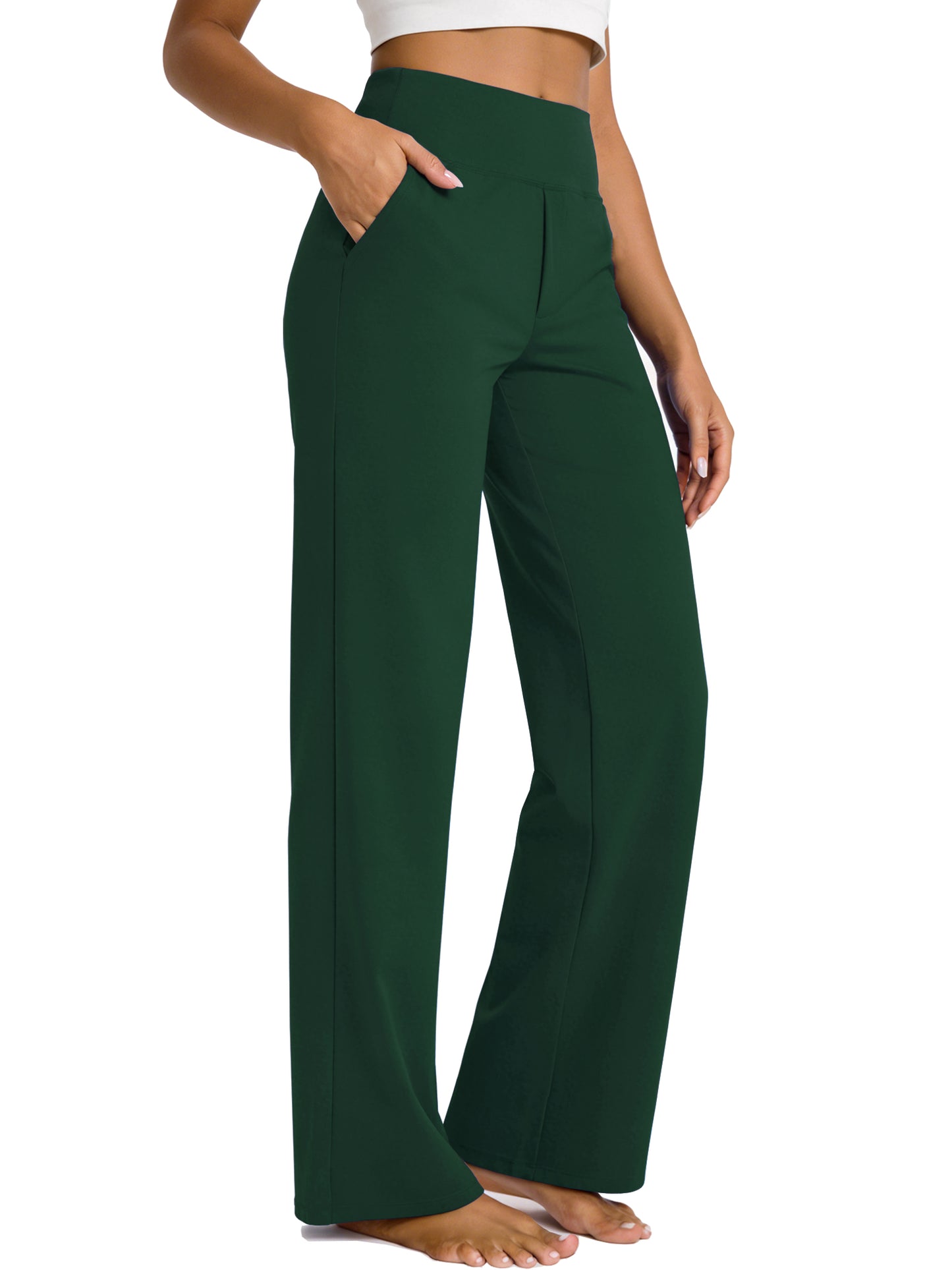 NELEUS Womens 31" Wide Leg Pants Athletic Yoga Leggings Casual Sweatpants Stretch Dress with Pockets