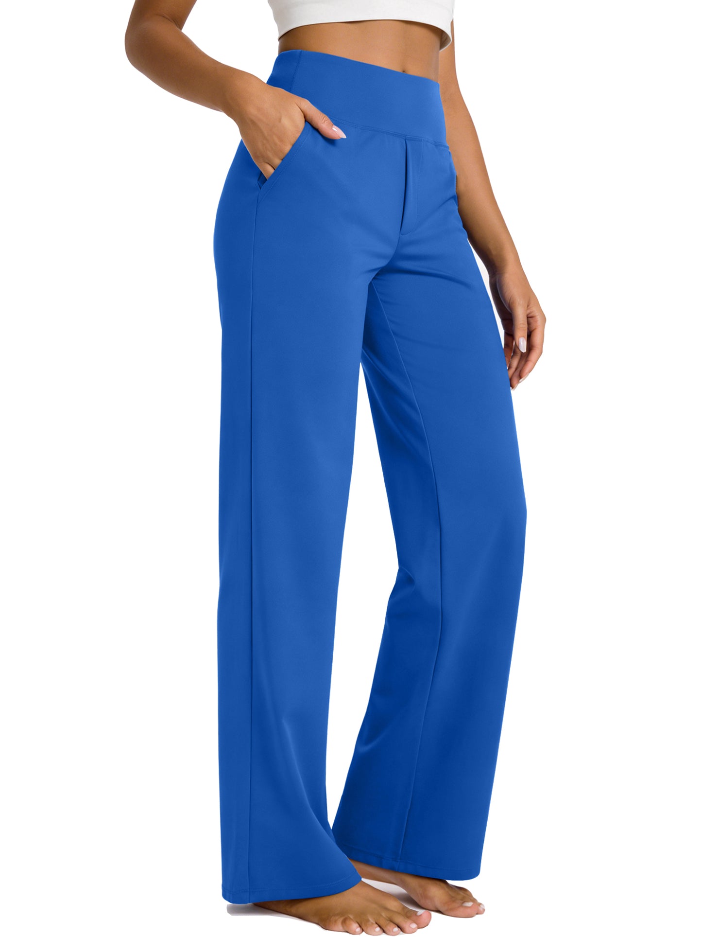 NELEUS Womens 31" Wide Leg Pants Athletic Yoga Leggings Casual Sweatpants Stretch Dress with Pockets