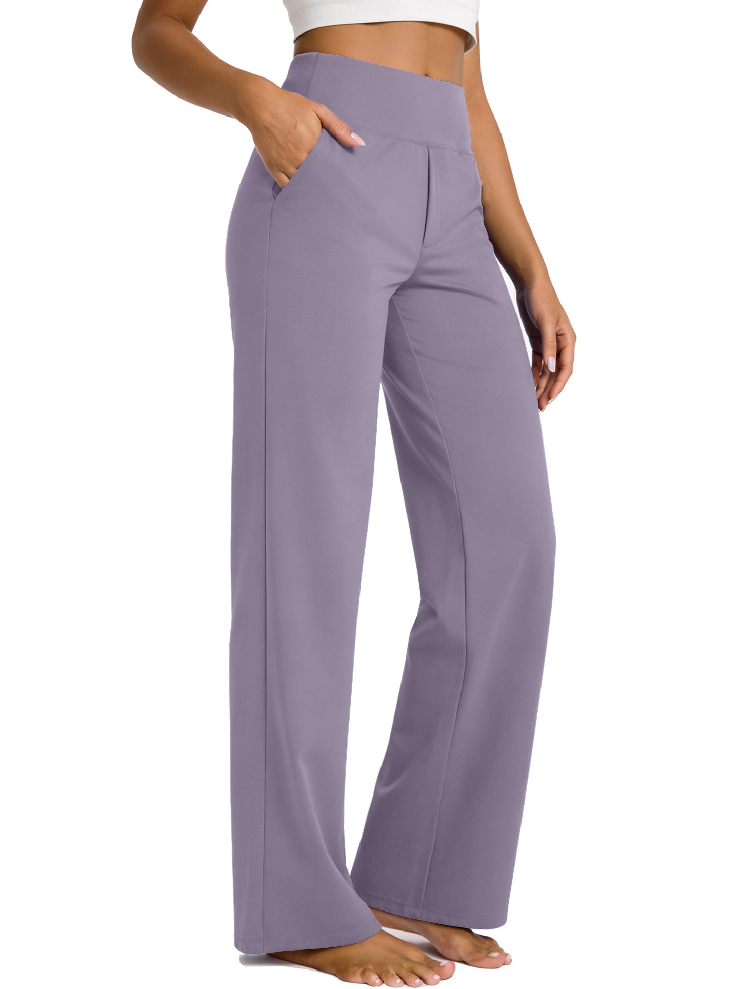 NELEUS Womens 31" Wide Leg Pants Athletic Yoga Leggings Casual Sweatpants Stretch Dress with Pockets