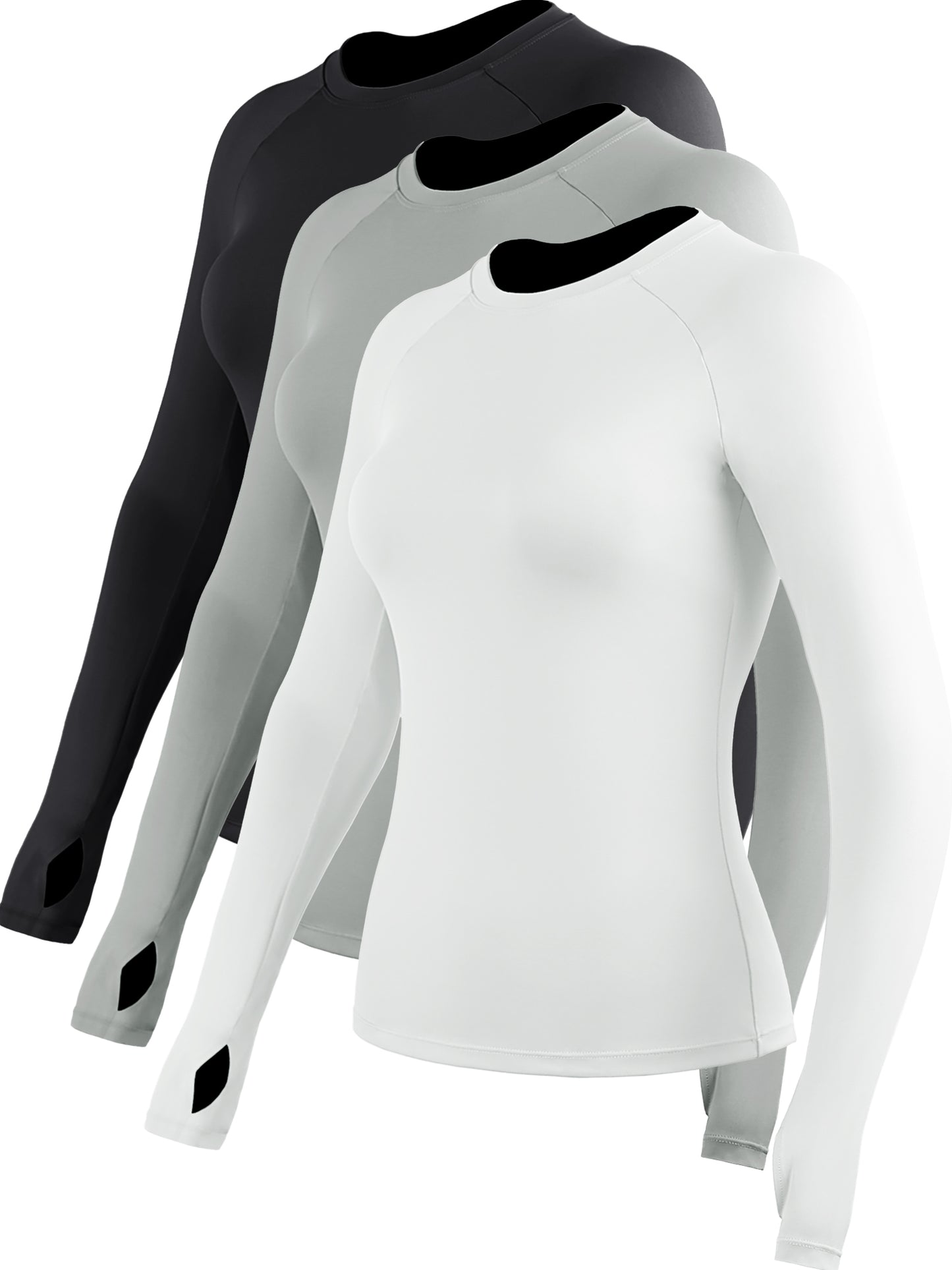 NELEUS Womens Quick-Drying Running Long Sleeve Shirt for Workout With Thumb Hole Cuffs
