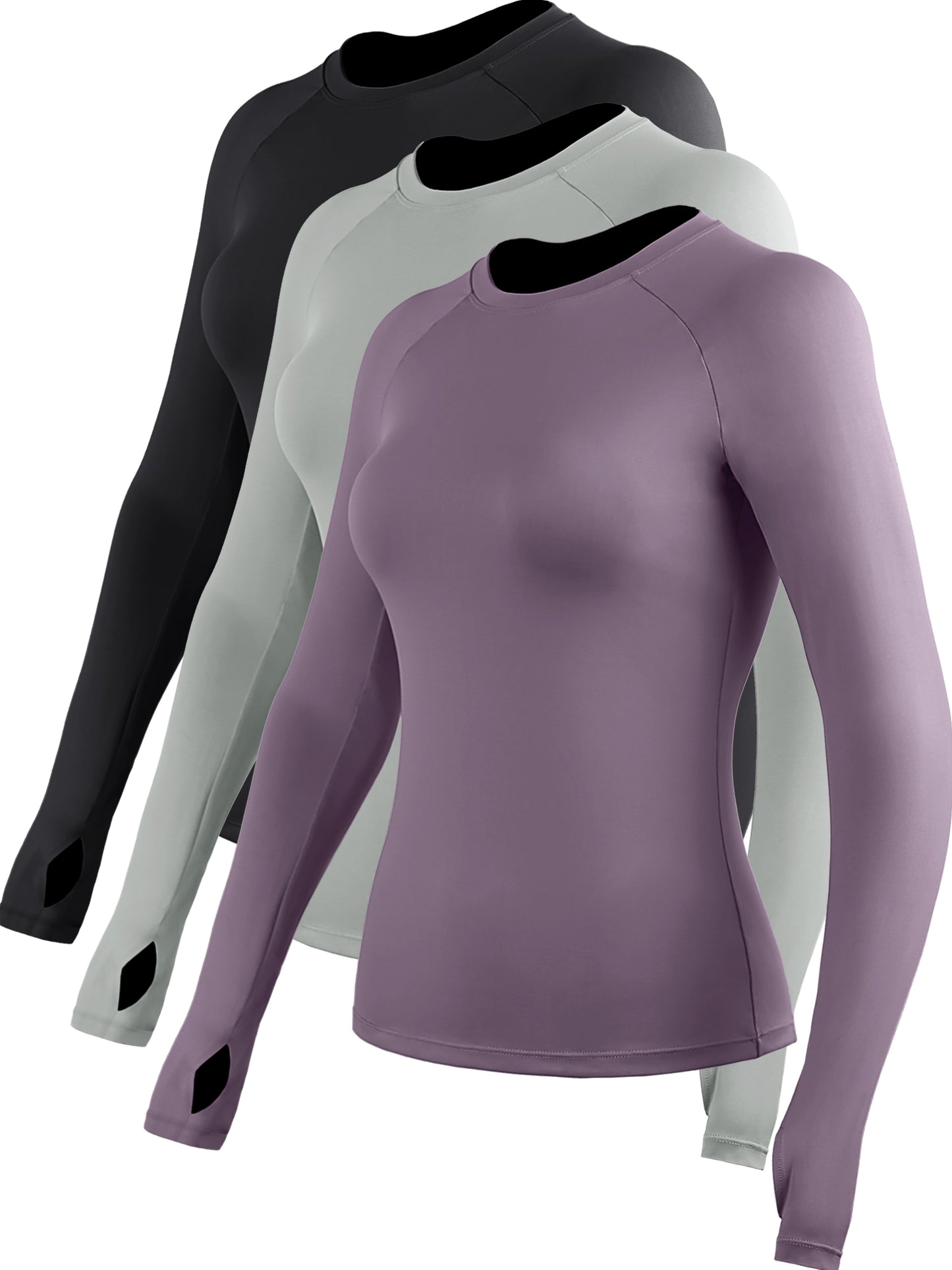 NELEUS Womens Quick-Drying Running Long Sleeve Shirt for Workout With Thumb Hole Cuffs