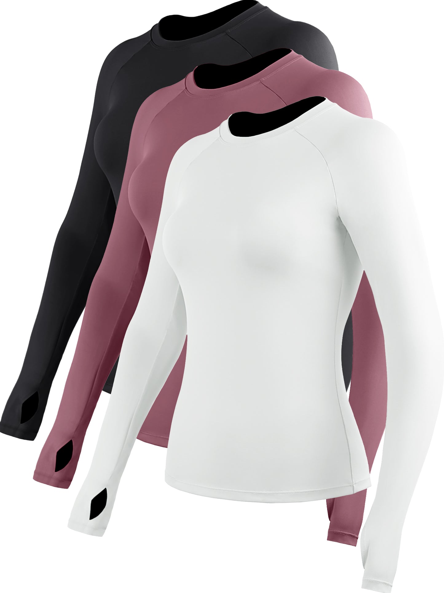NELEUS Womens Quick-Drying Running Long Sleeve Shirt for Workout With Thumb Hole Cuffs