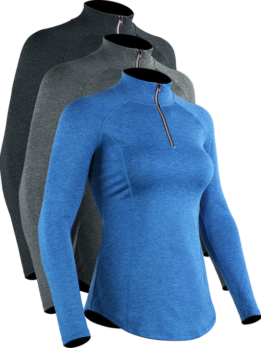 NELEUS Womens Compression Long Sleeve Shirts for Workout Yoga Shirts Hiking 1/4 Zip Pullover