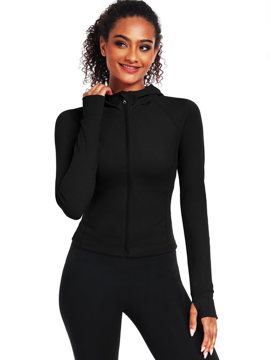 NELEUS Womens Athletic Jackets Zip Up Yoga Workout Jacket Short Coat Slim Fit With 2 Inner Pockets