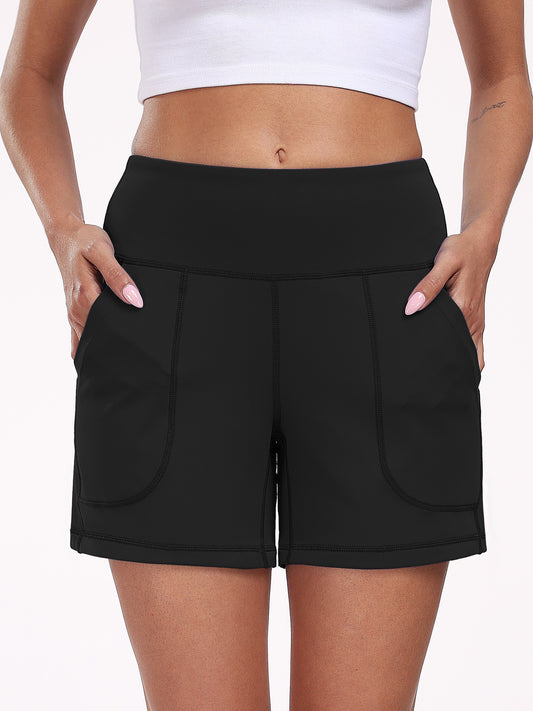 NELEUS Womens Workout Shorts Wide Leg Yoga Shorts for Women Casual Summer Athletic Short with Pockets